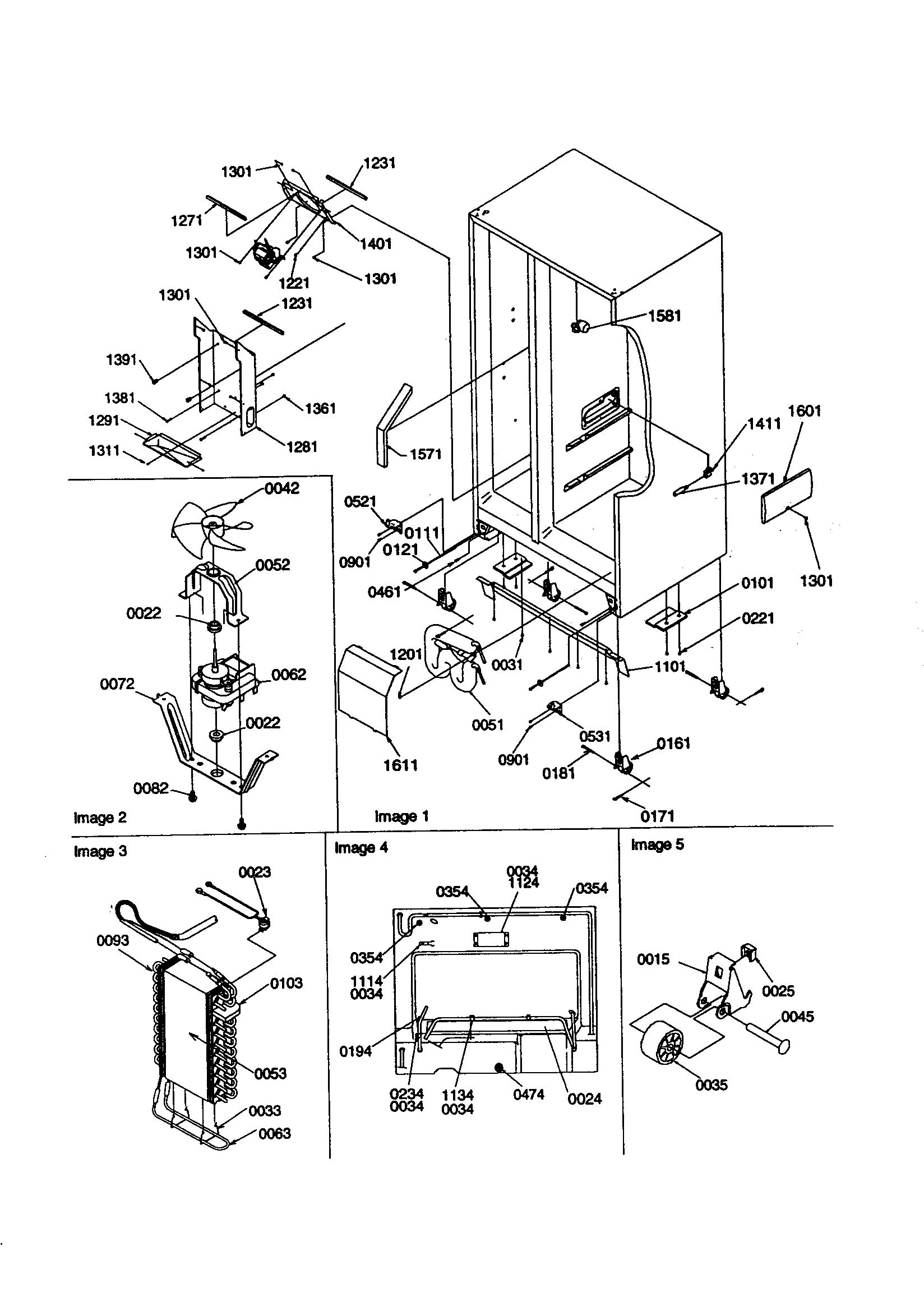Kenmore 59658697890 drain system/roller/evaporator diagram