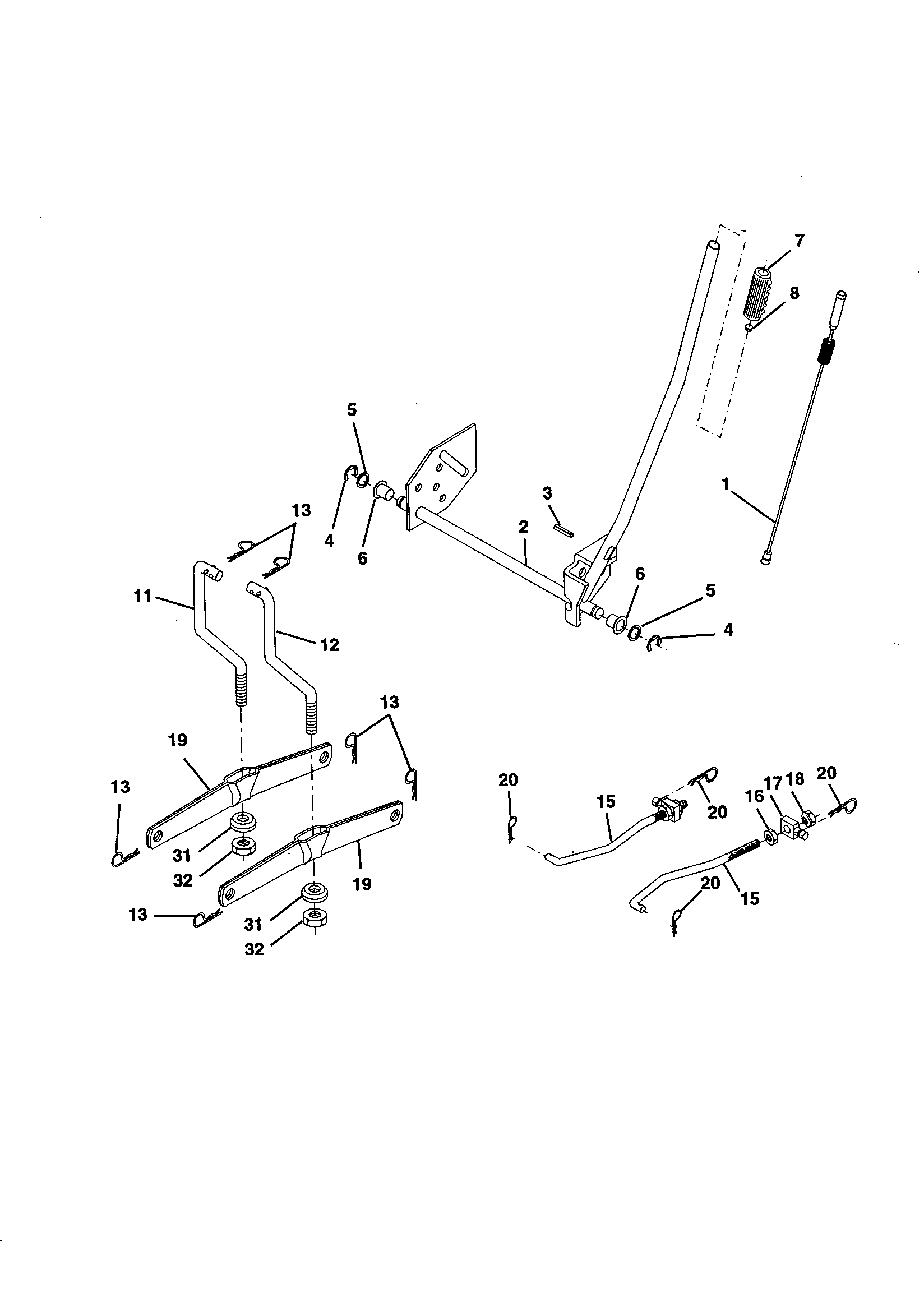 Craftsman 917259140 mower lift diagram
