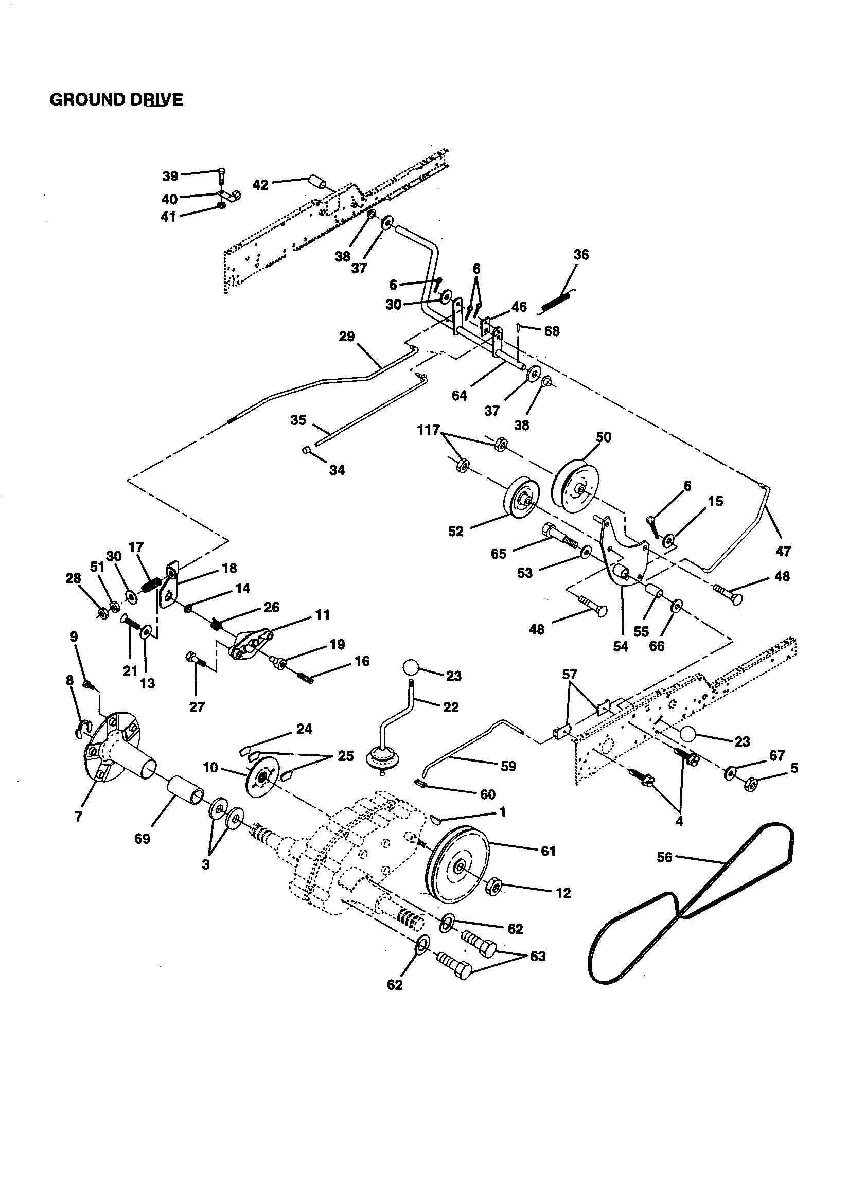 Craftsman 917259860 ground drive diagram