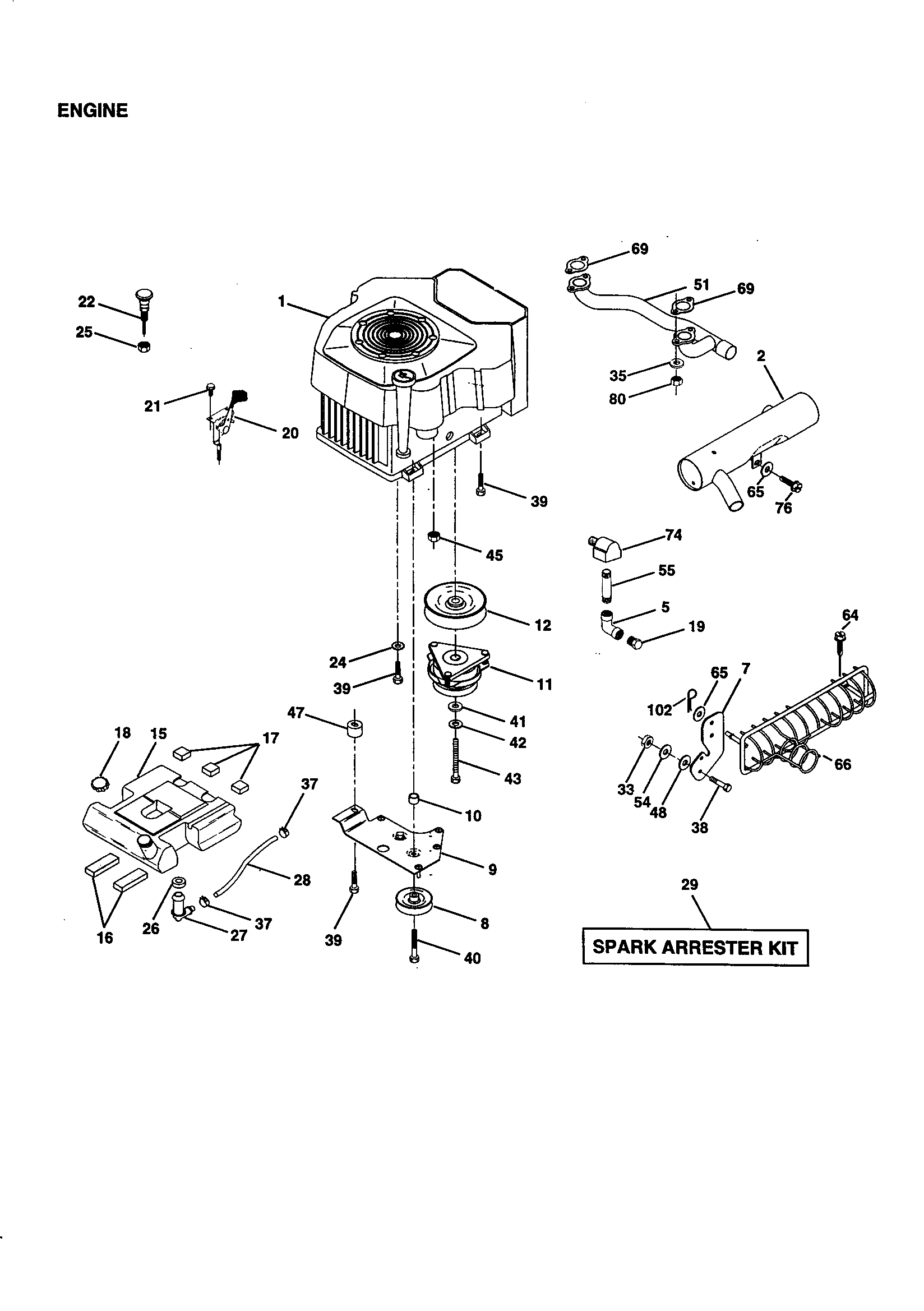 Craftsman 917259860 engine diagram