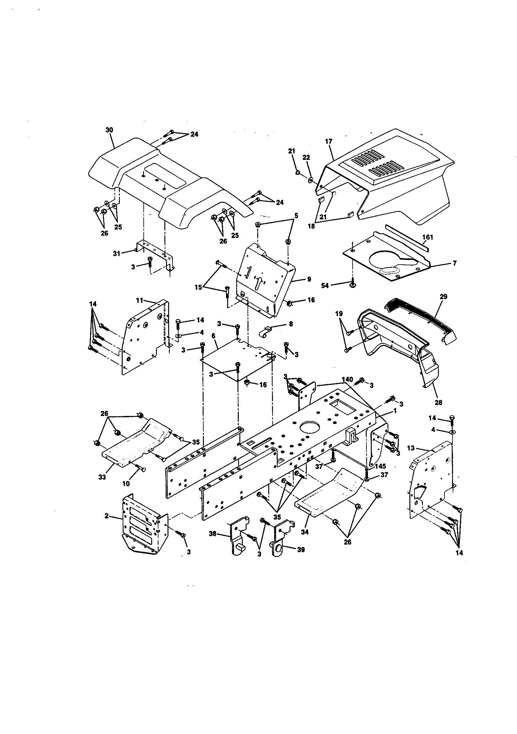 Craftsman 917259130 chassis and enclosures diagram