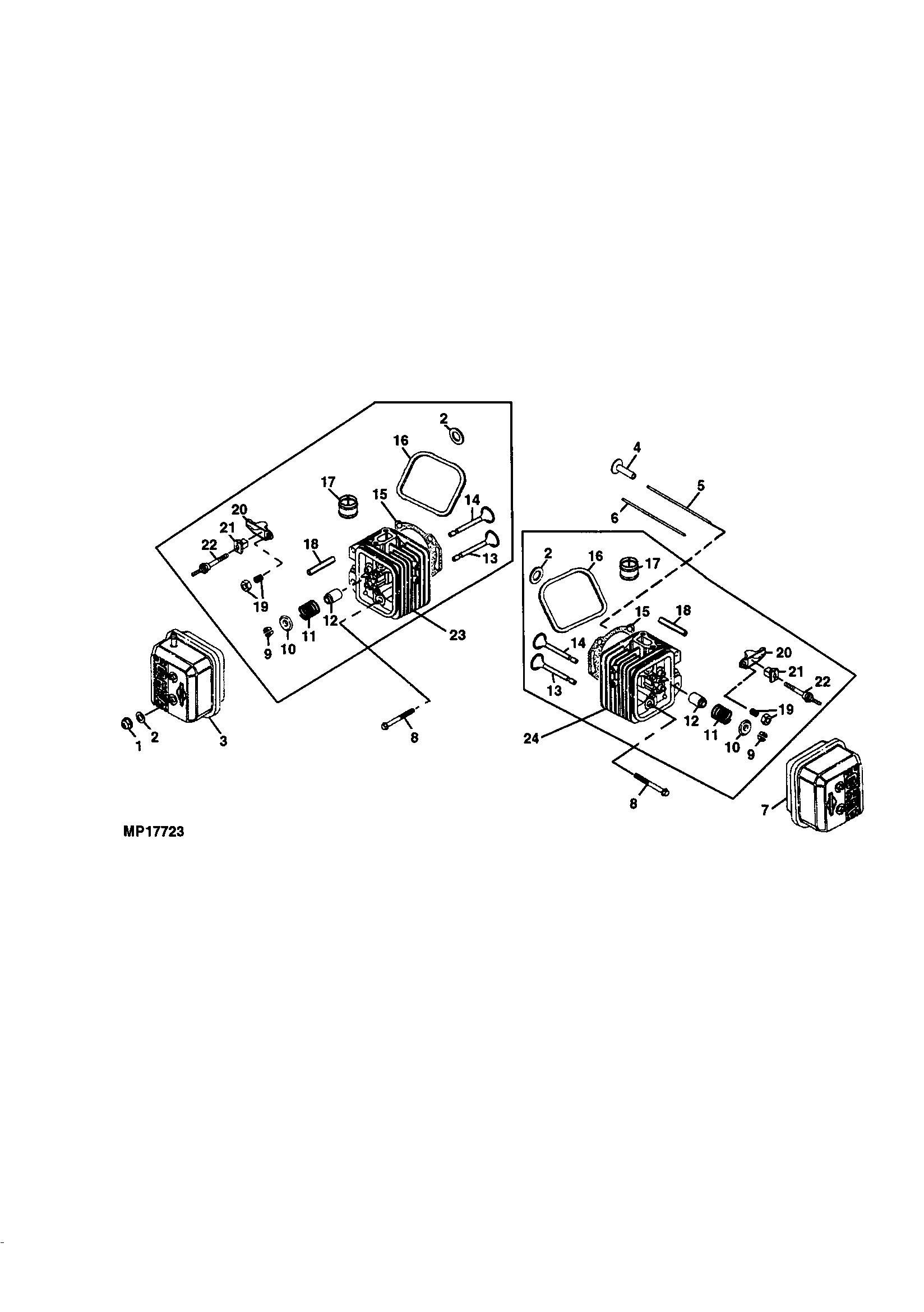 Sabre M02048HXXXXXX cylinder head diagram