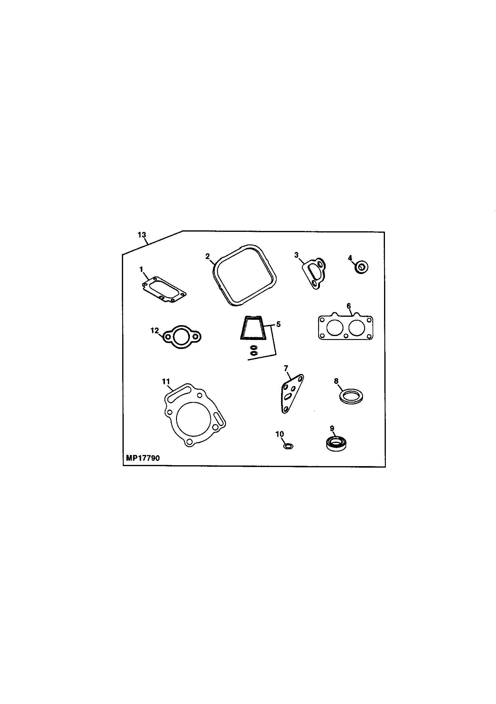 Sabre M02048HXXXXXX engine gasket kit diagram
