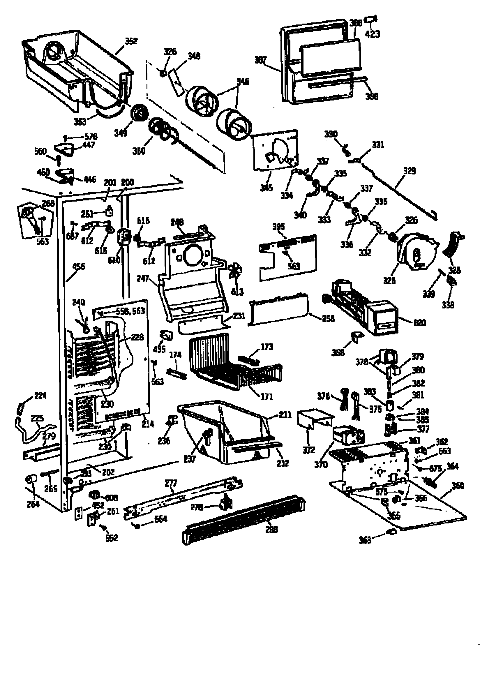 GE TFH27PRSMAA freezer door diagram