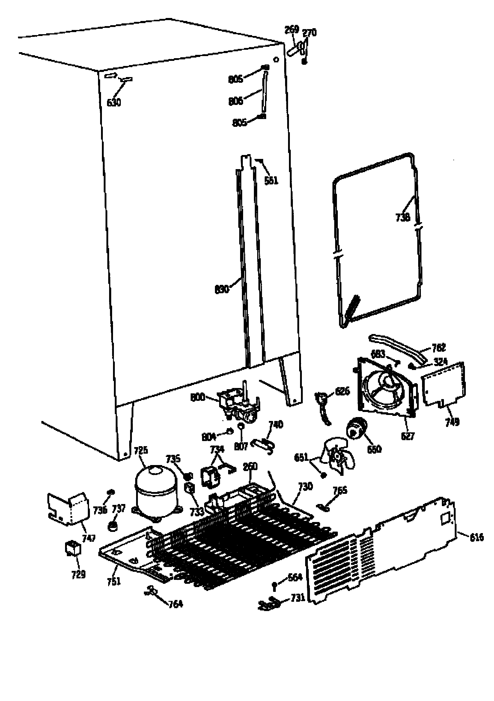 GE TFH27PRSMAA condenser assembly diagram