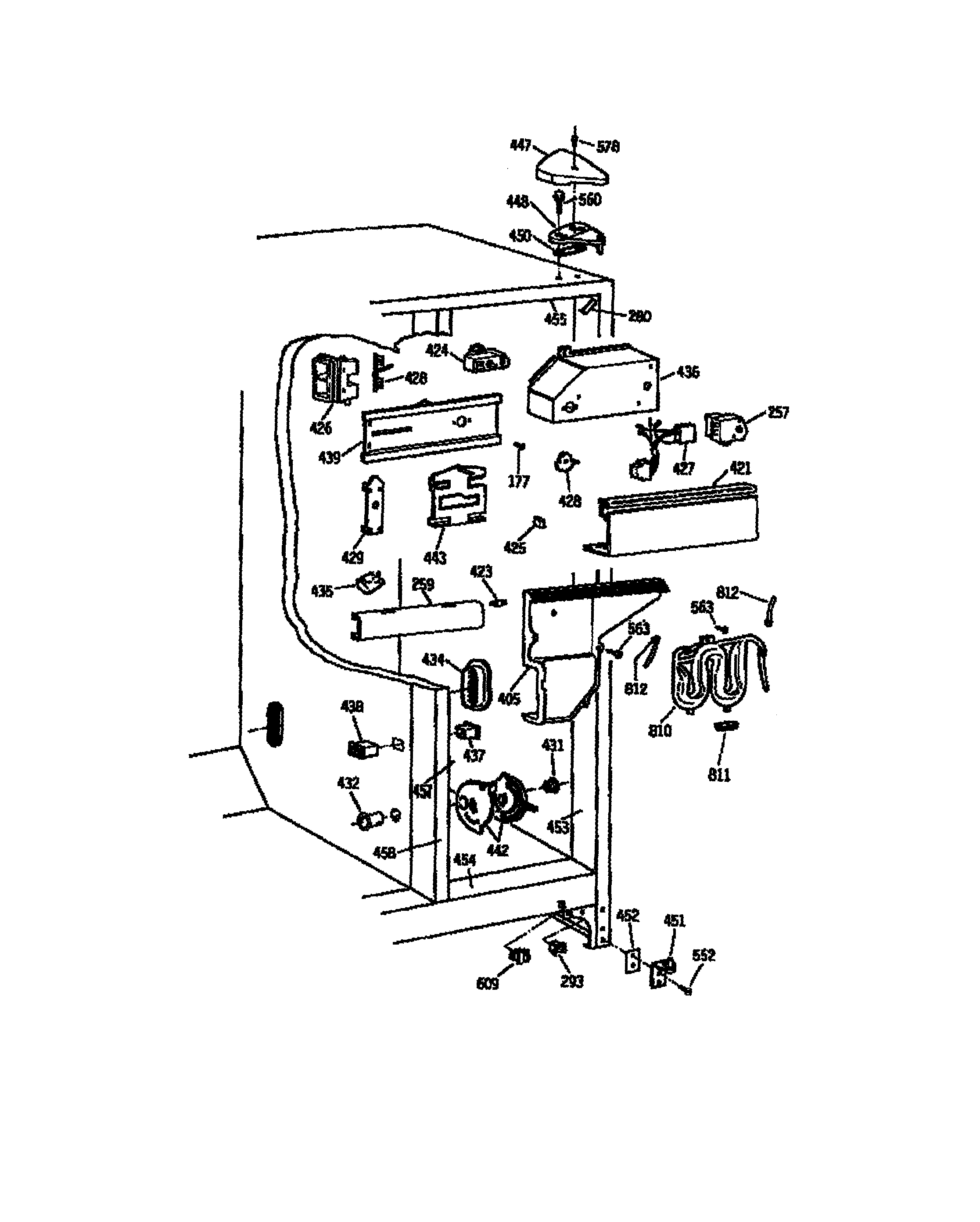 GE TFH27PRSMBB fresh food section diagram