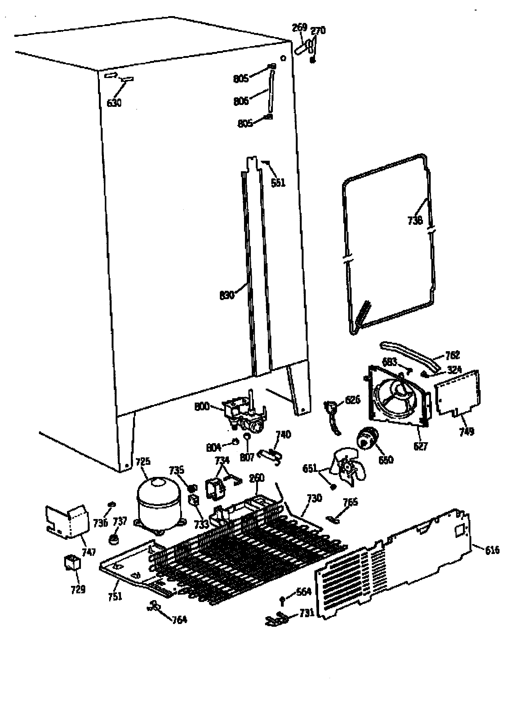 GE TFH27PRSMBB condenser assembly diagram