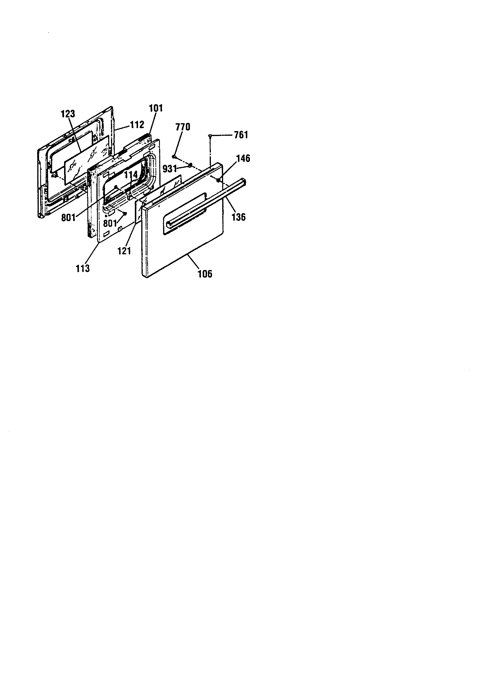 Kenmore 91140169792 door 911.40161792/911.40168792 diagram
