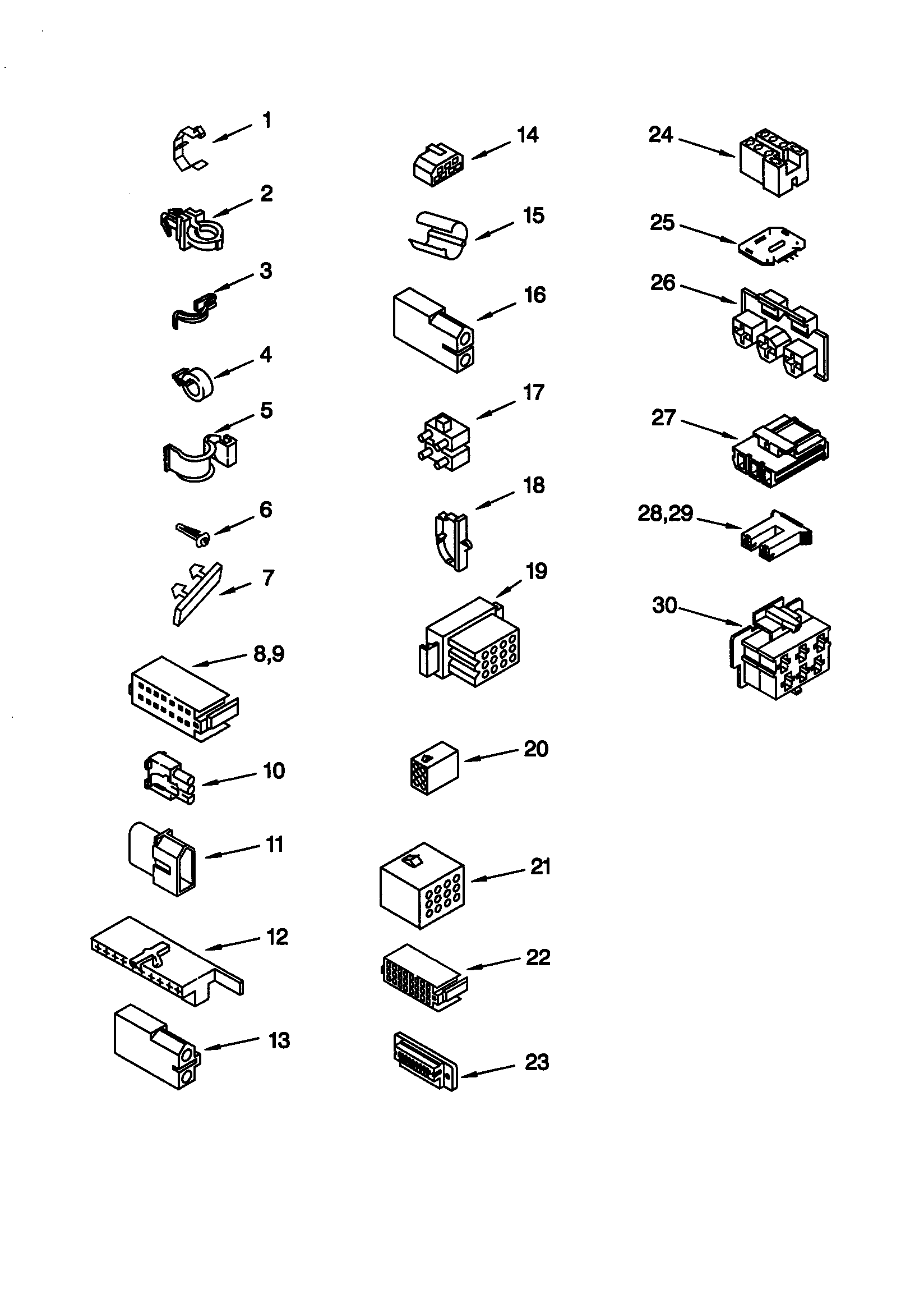 Whirlpool LXR9200HQ0 wiring harness diagram