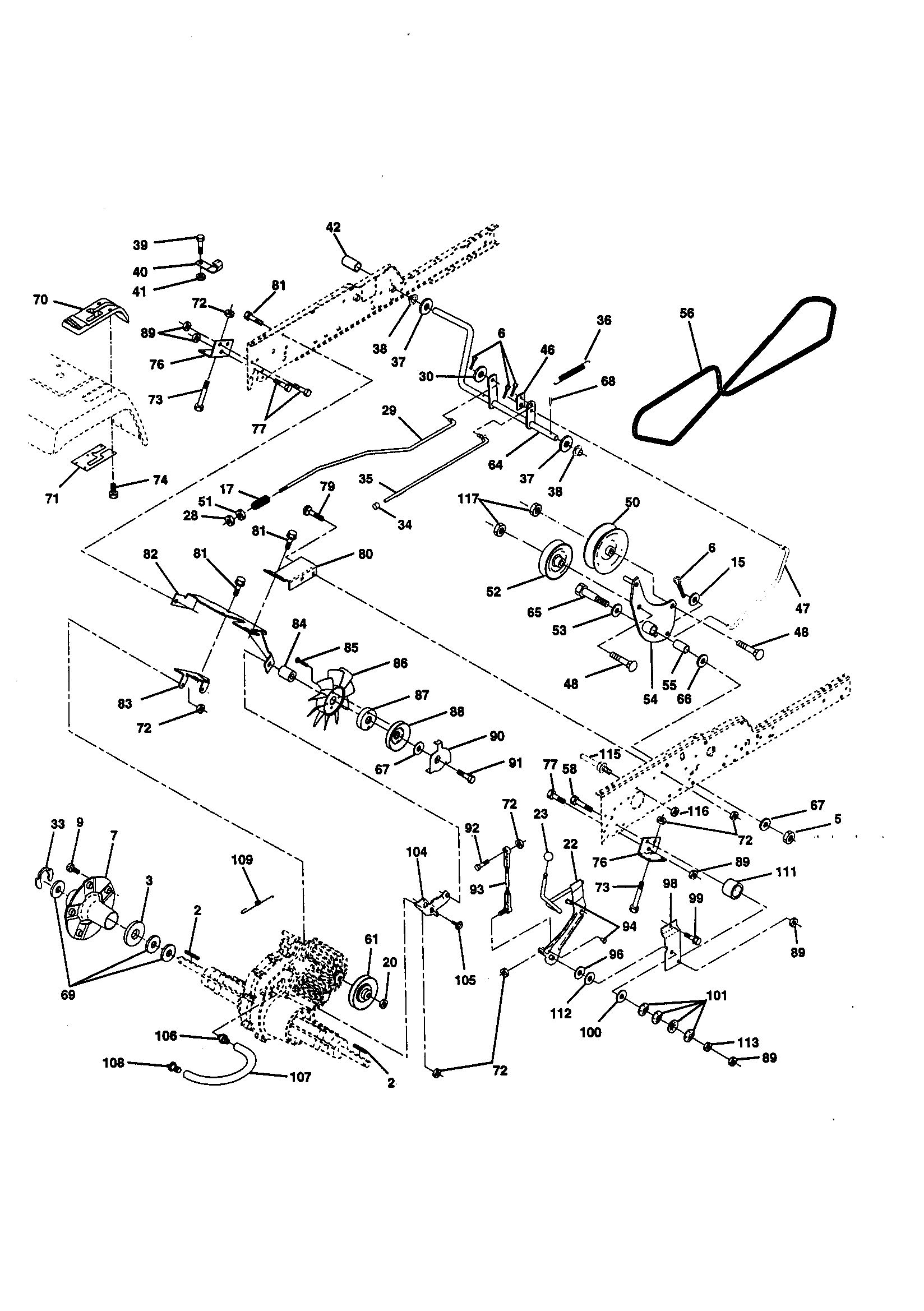 Craftsman 944609900 ground drive diagram