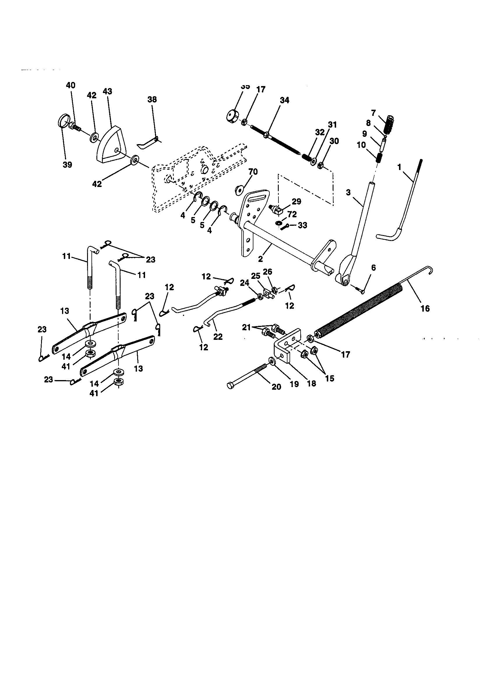 Craftsman 944609900 lift assembly diagram