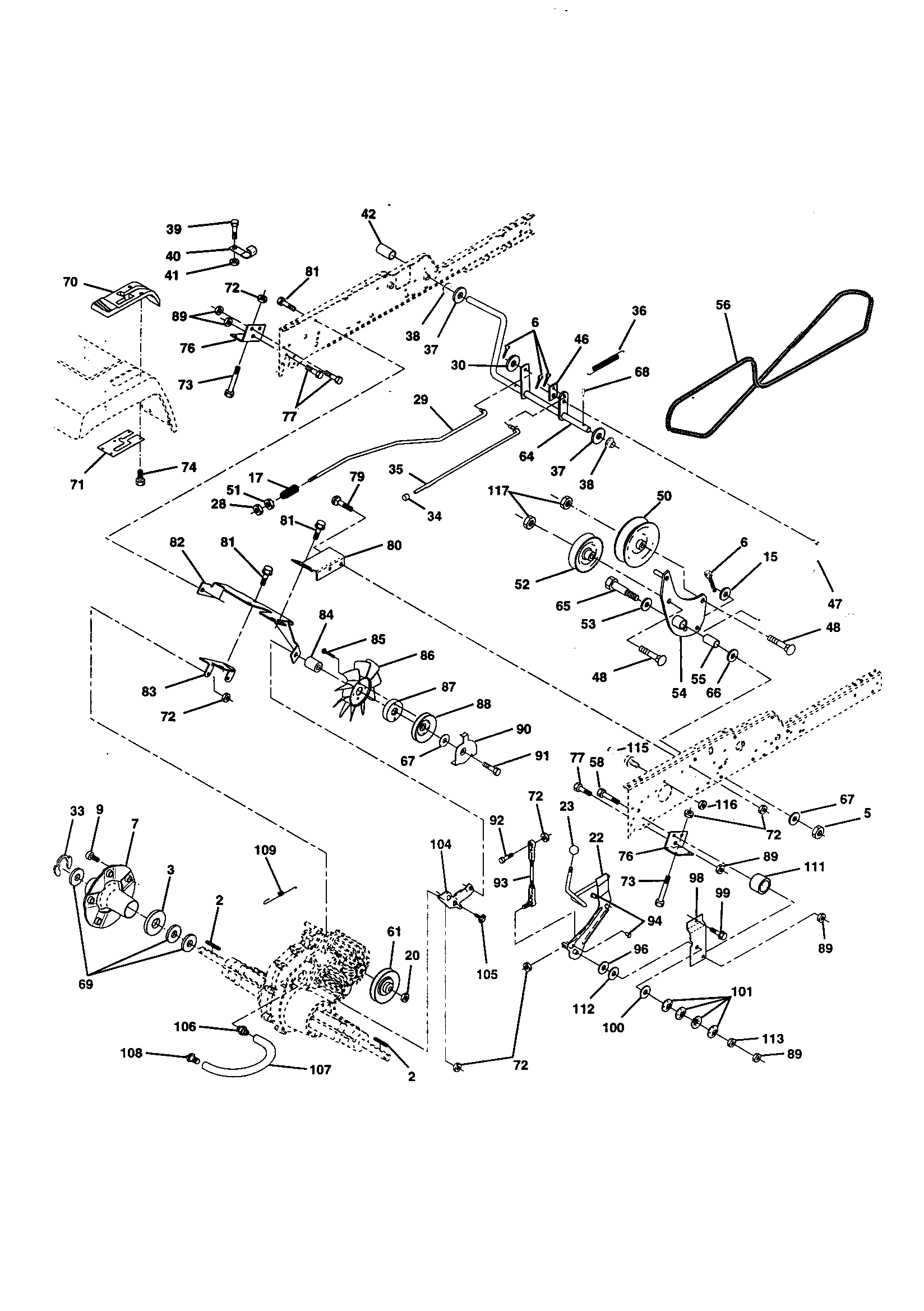 Craftsman 944609940 ground drive diagram