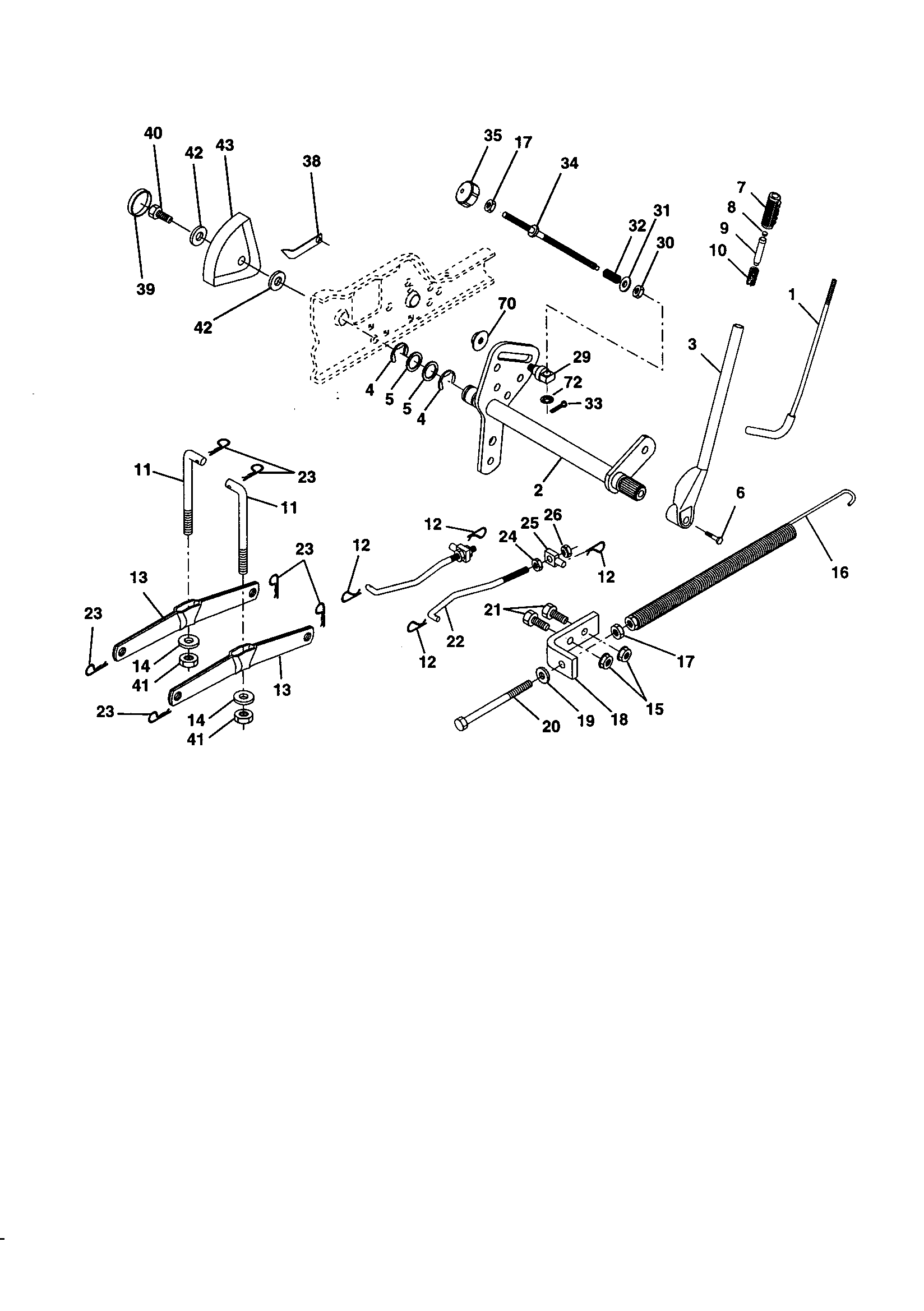 Craftsman 944609940 lift assembly diagram