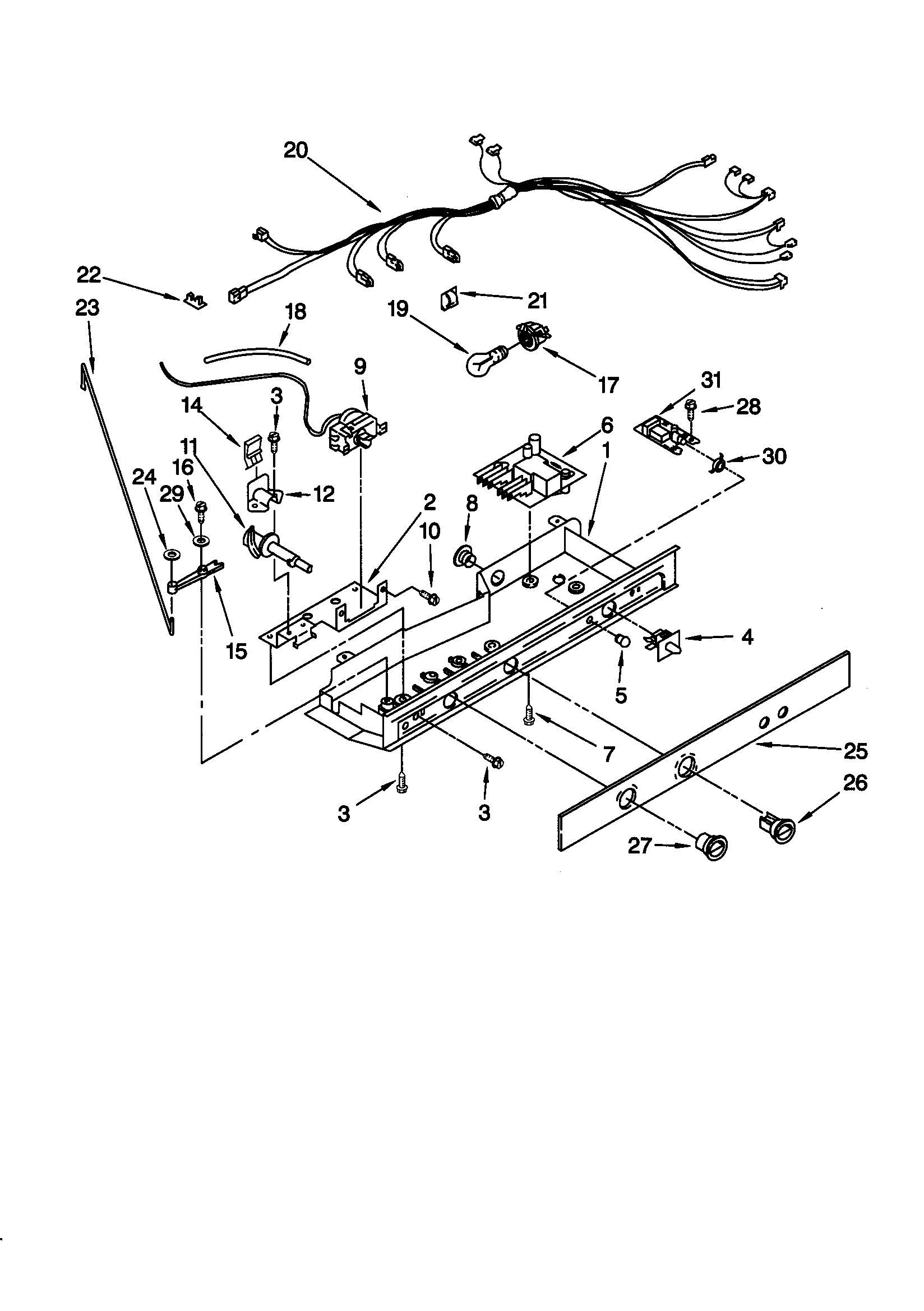 Kenmore 10658599891 control diagram