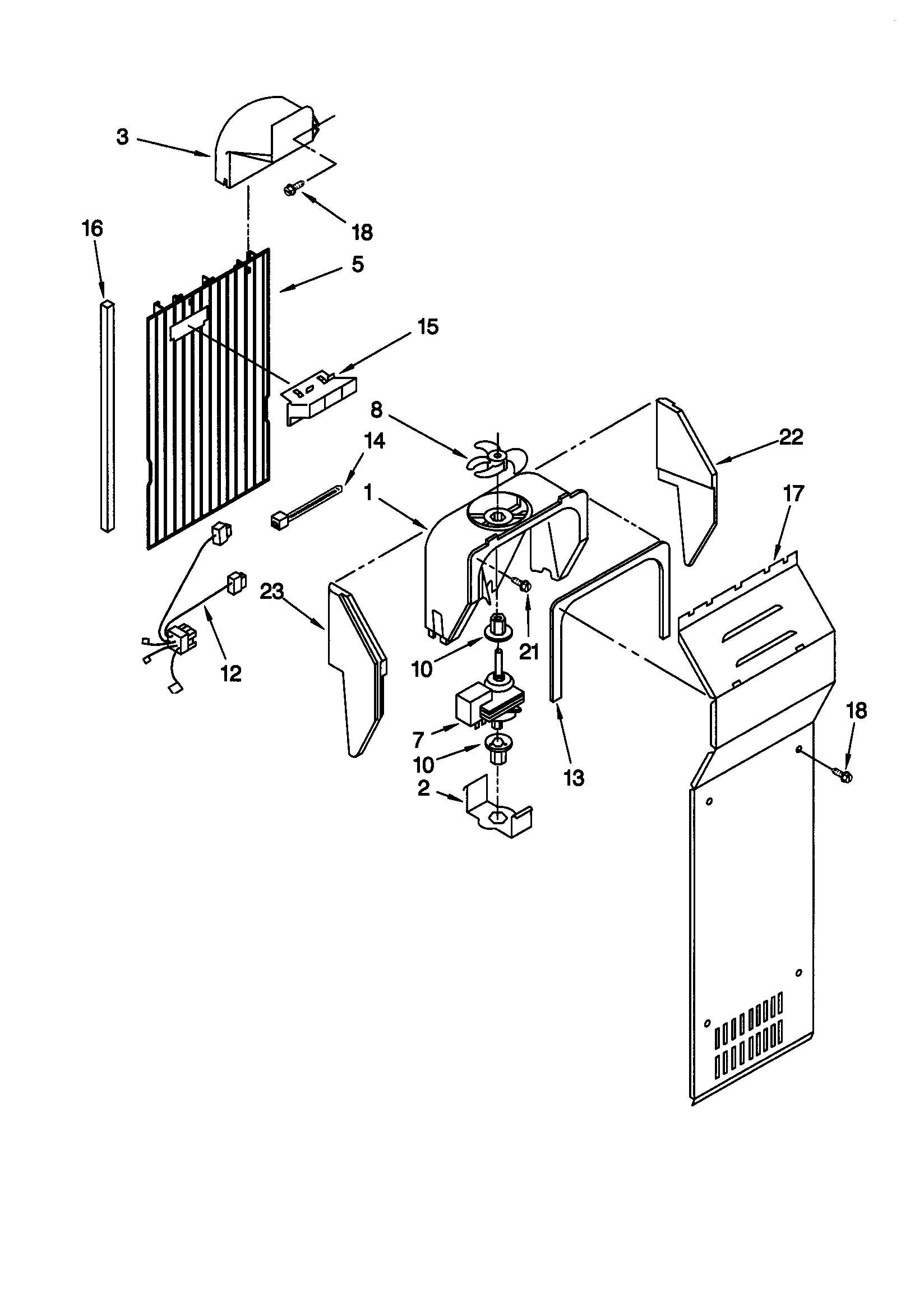 Kenmore 10658567891 air flow diagram