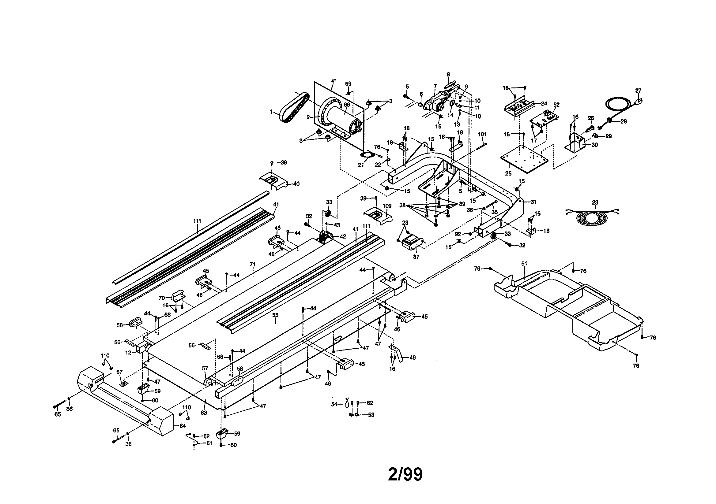 Proform 831297692 walking board diagram