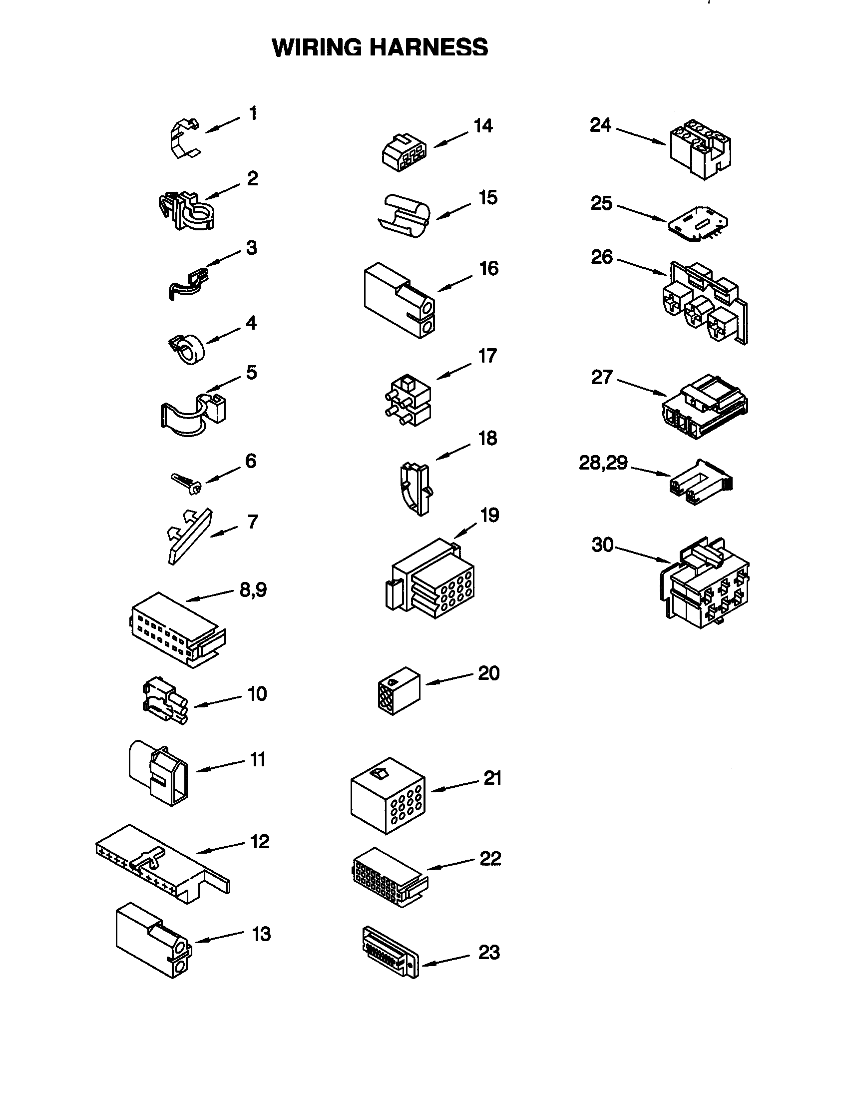 Kenmore 11028872891 wiring harness diagram