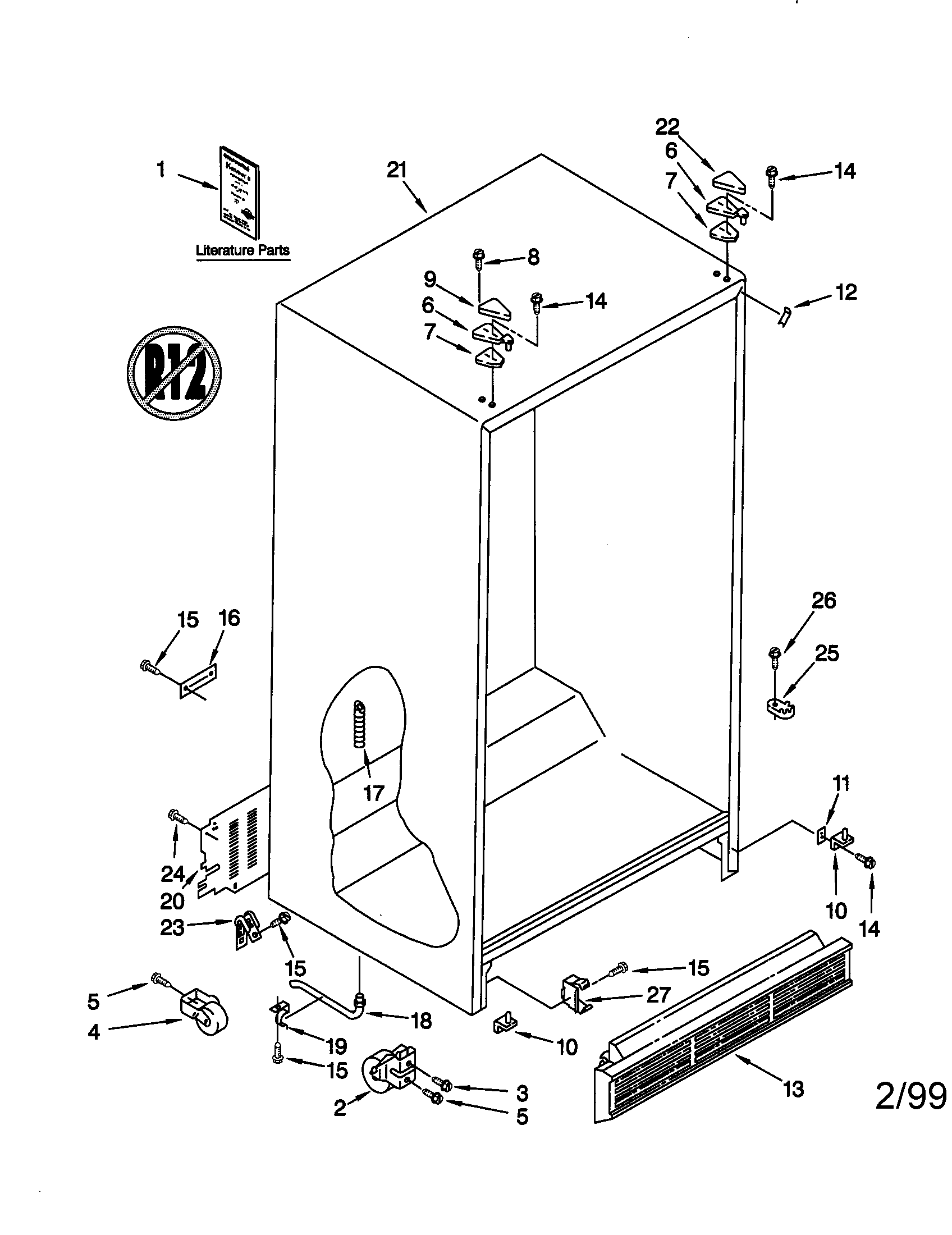 Kenmore 10657567792 cabinet diagram