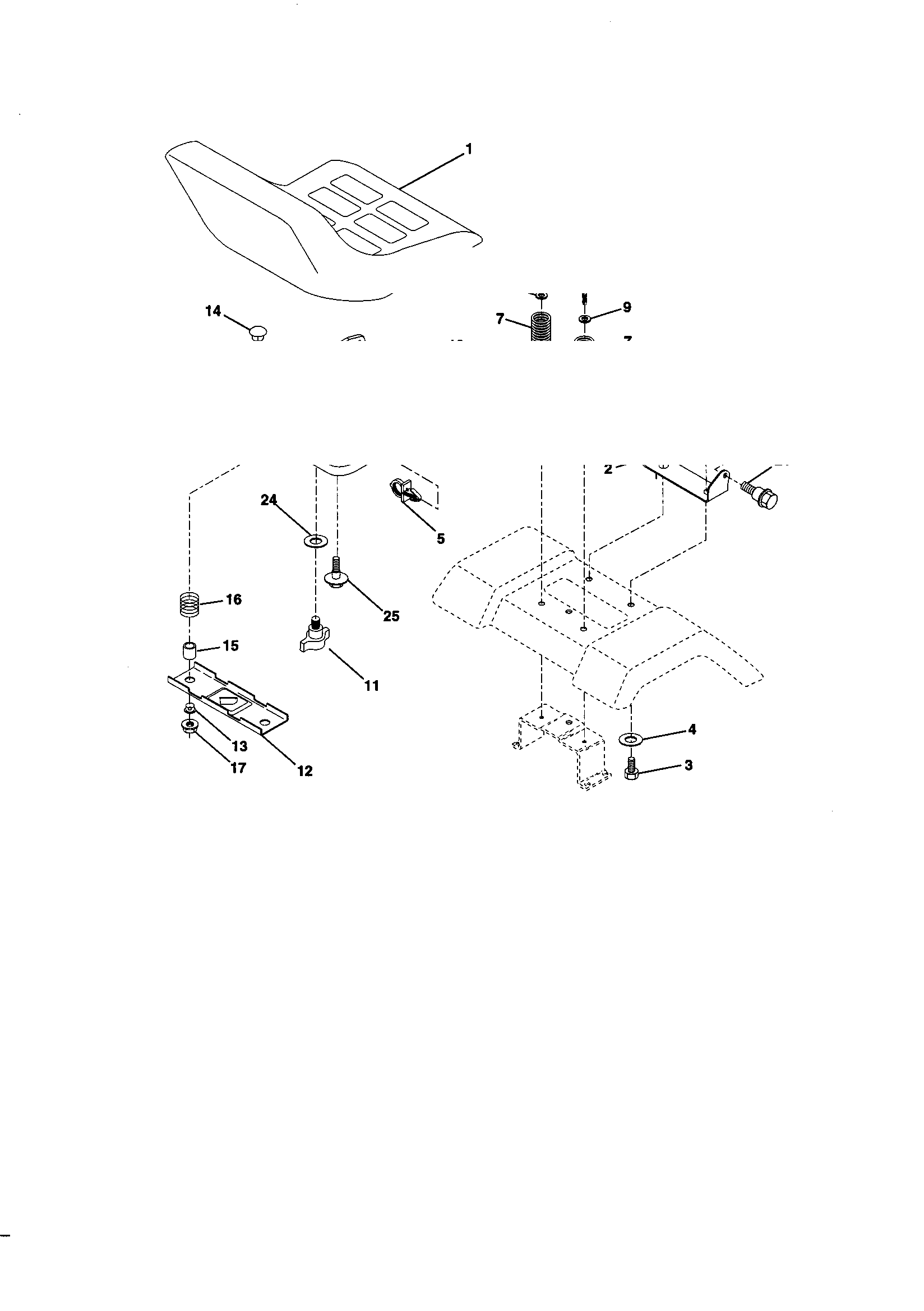 Craftsman 917270773 seat assembly diagram