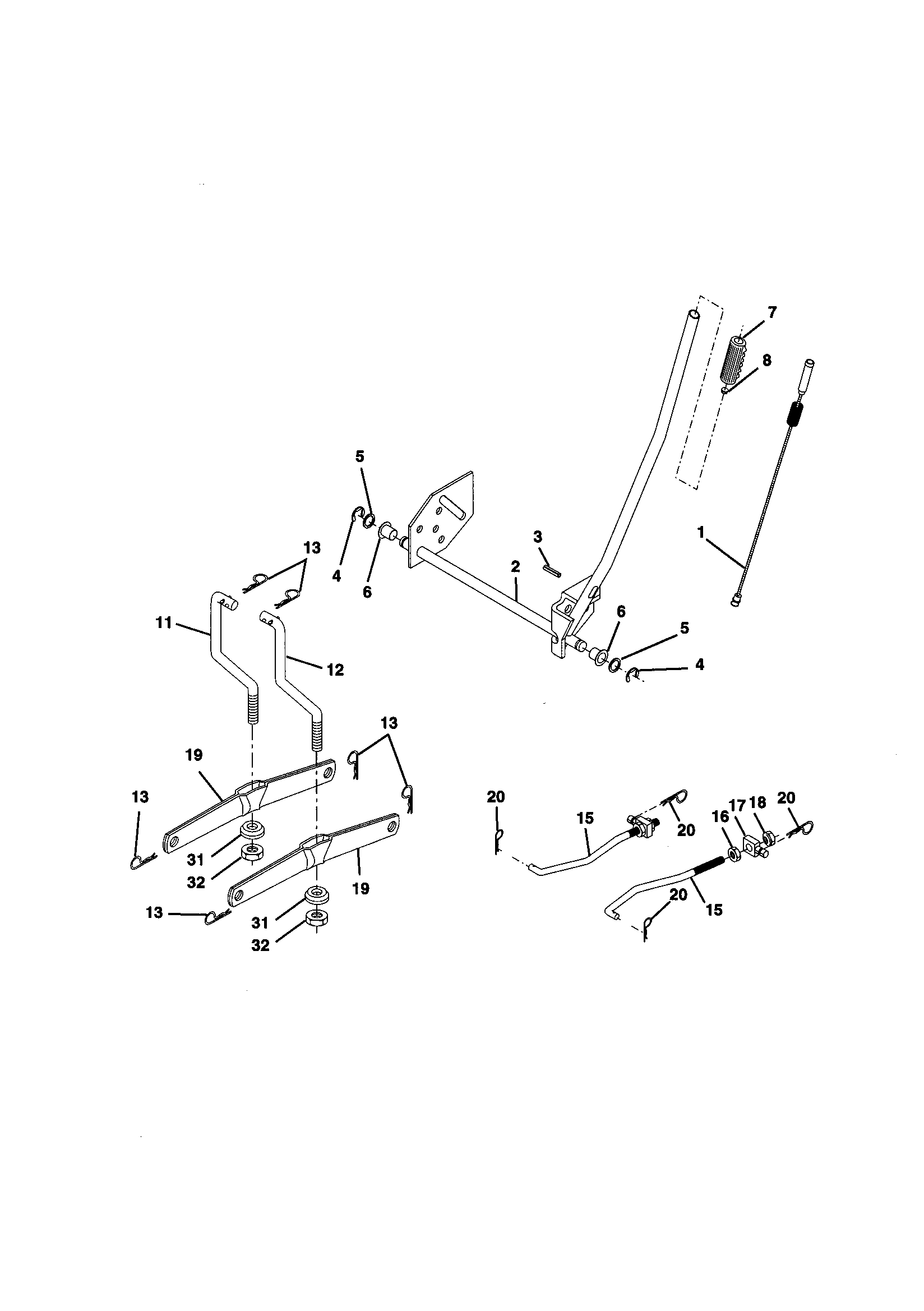 Craftsman 917270773 lift assembly diagram
