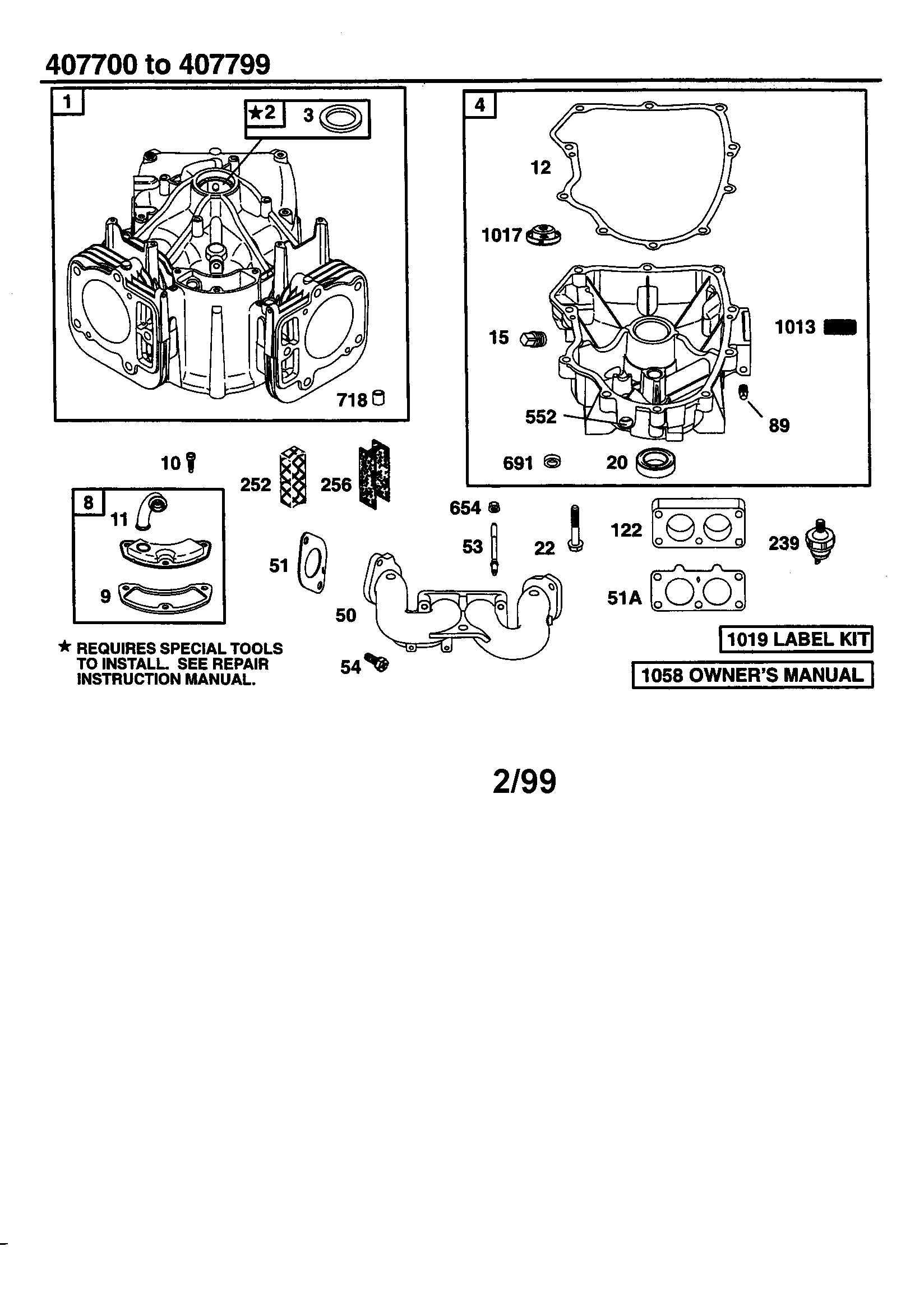 Briggs & Stratton 407777-0128 cylinder assembly diagram