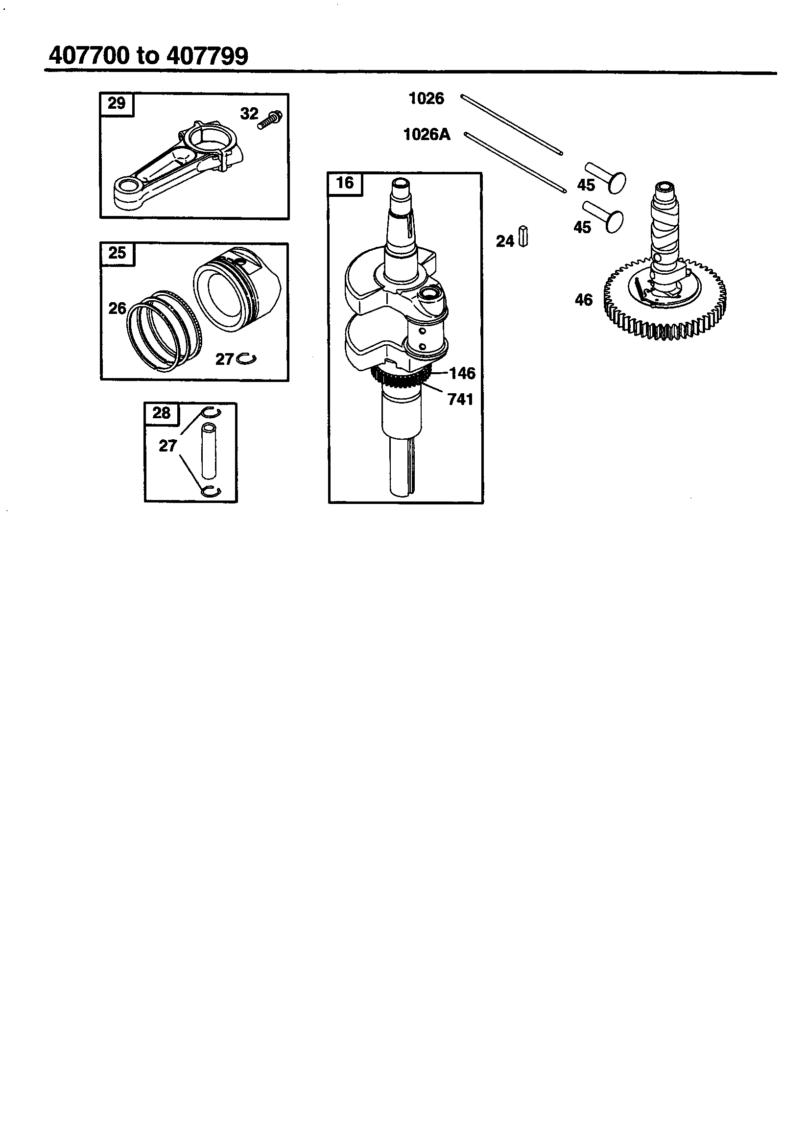 Briggs & Stratton 407777-0128 crankshaft diagram