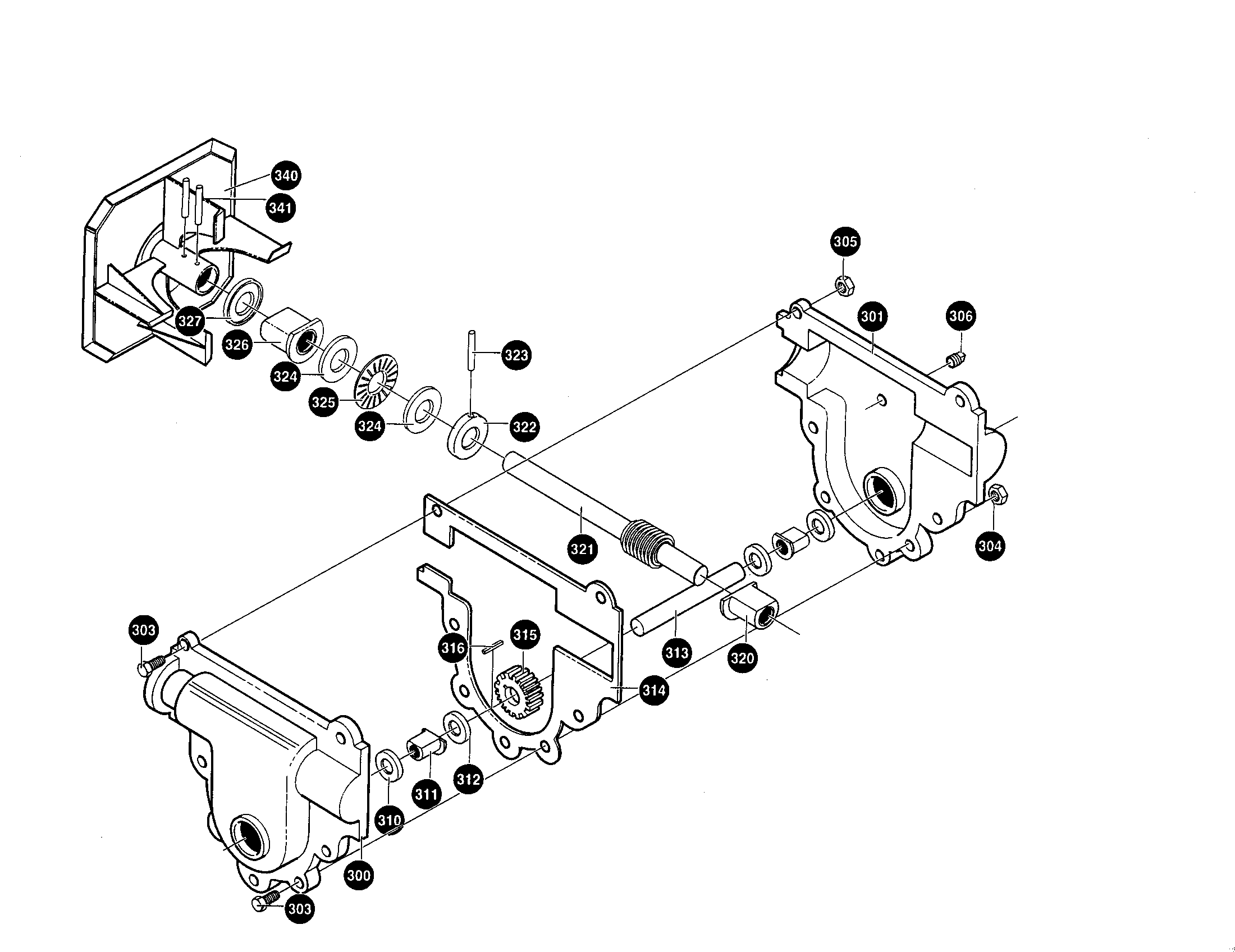 MTD 624804X81 gear case assembly diagram