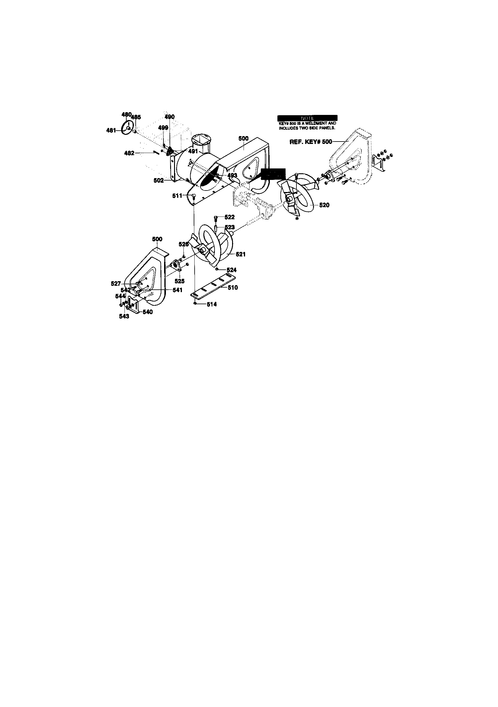MTD 624804X81 auger housing assembly diagram