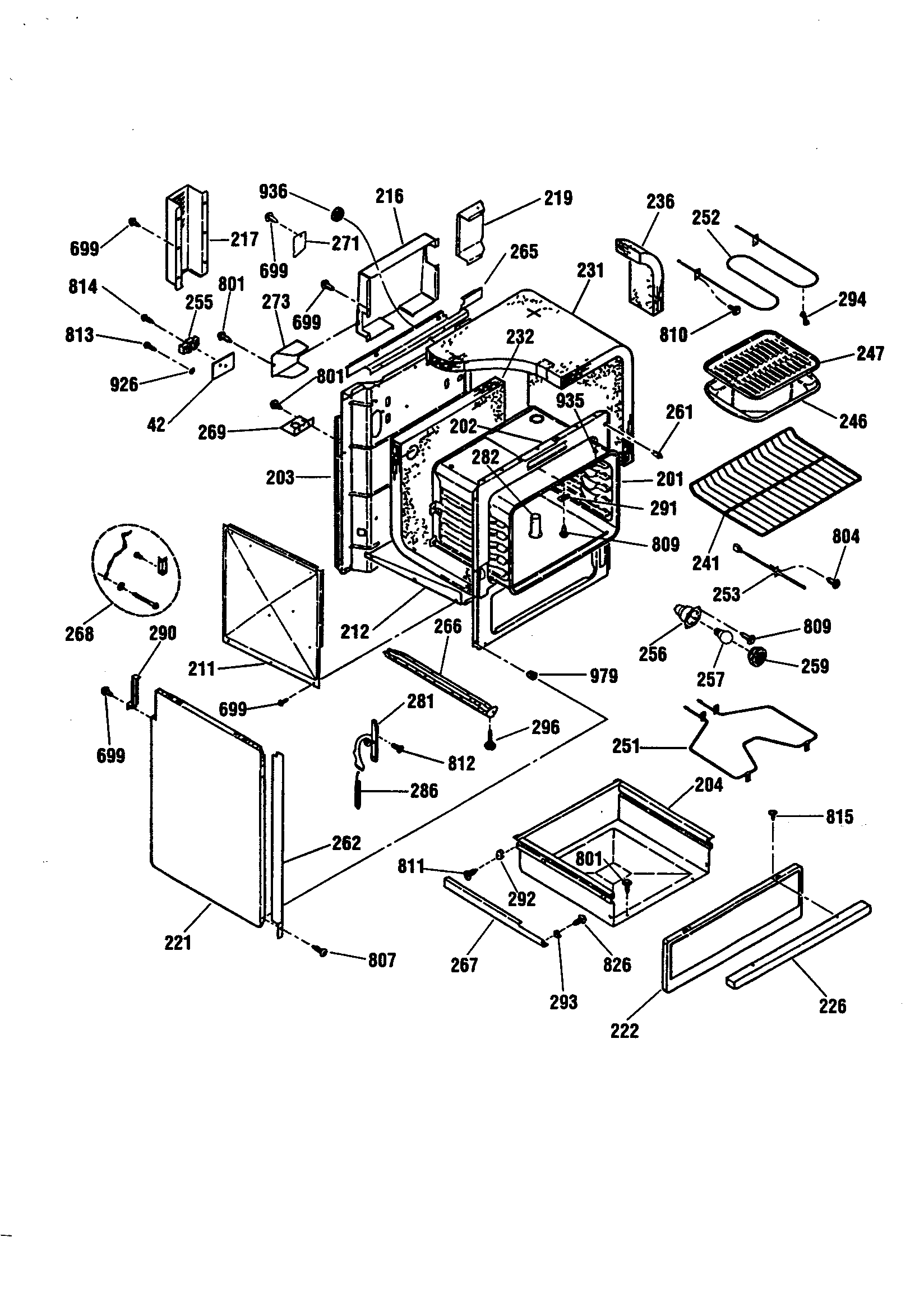 Kenmore 91146566892 body diagram