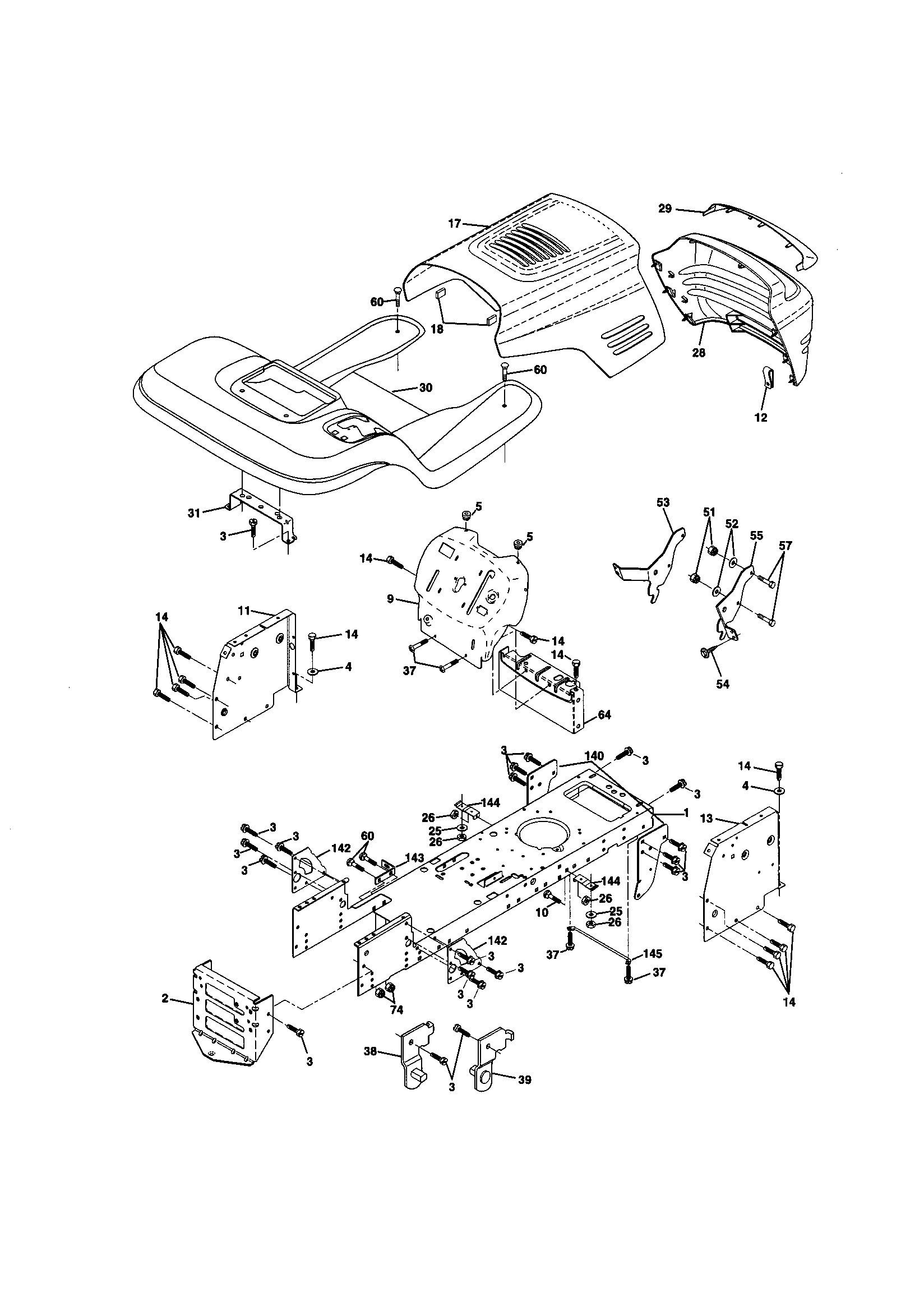 Craftsman 917270651 chassis and enclosures diagram
