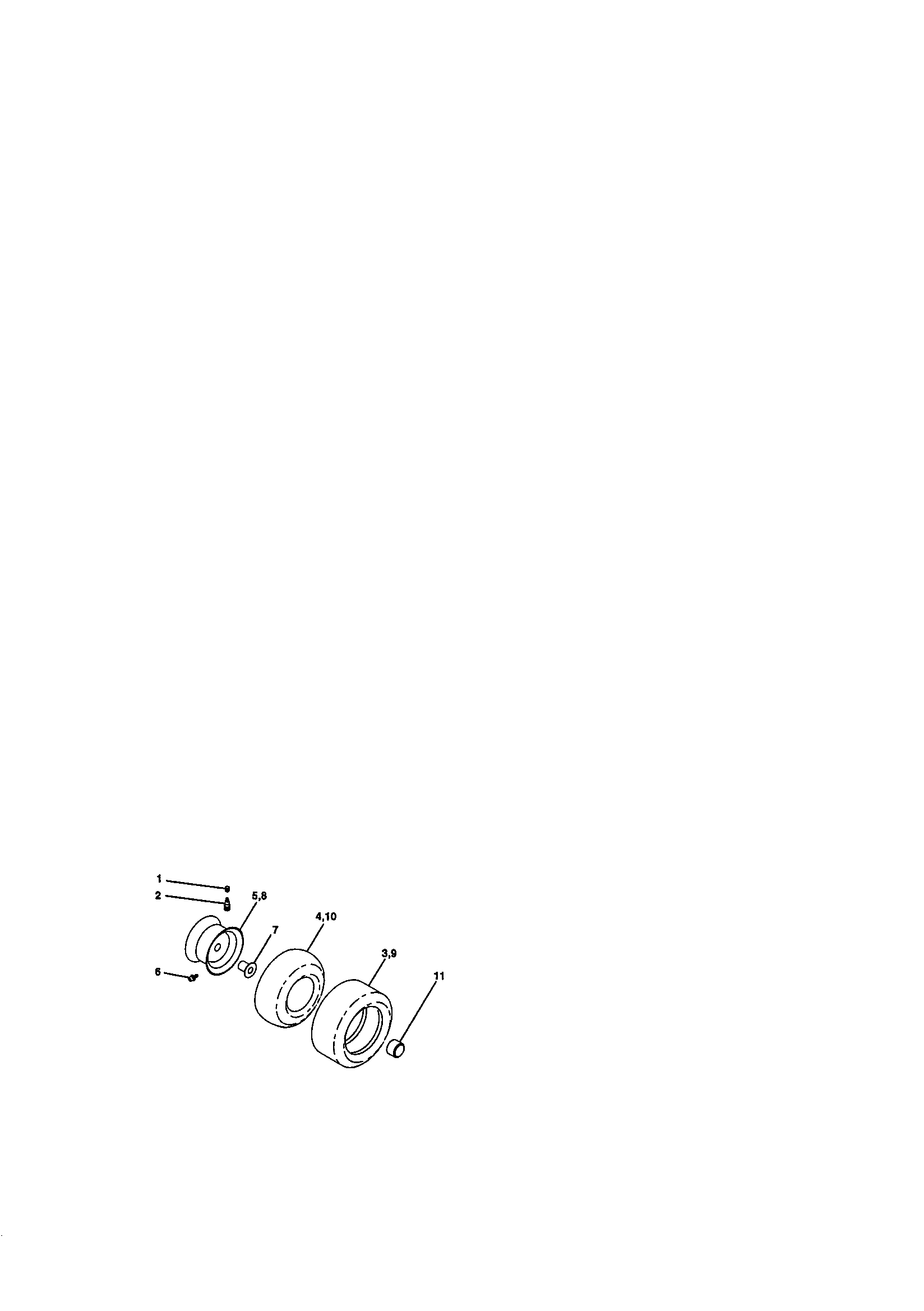 Craftsman 917270651 wheels and tires diagram