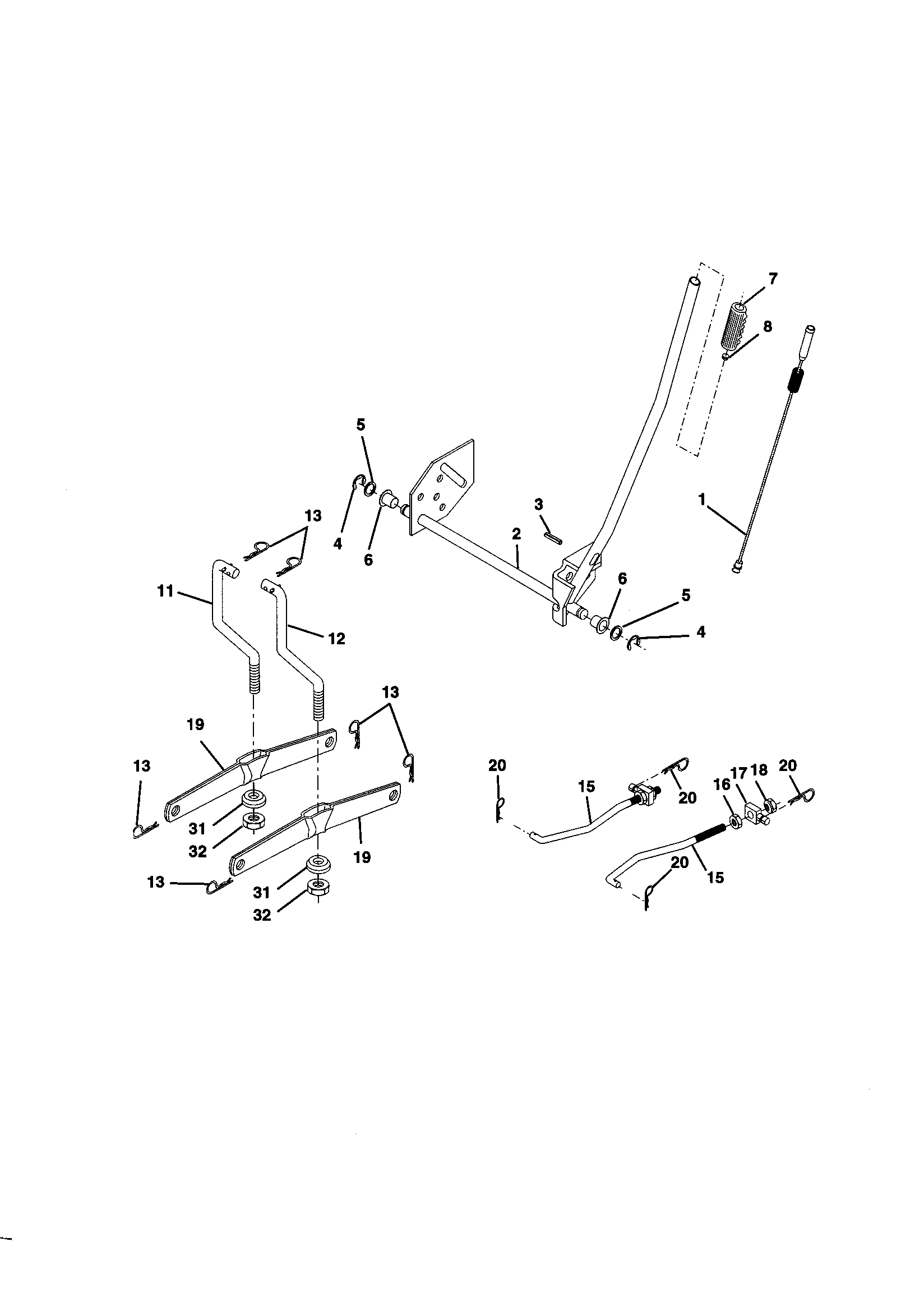Craftsman 917270651 lift assembly diagram