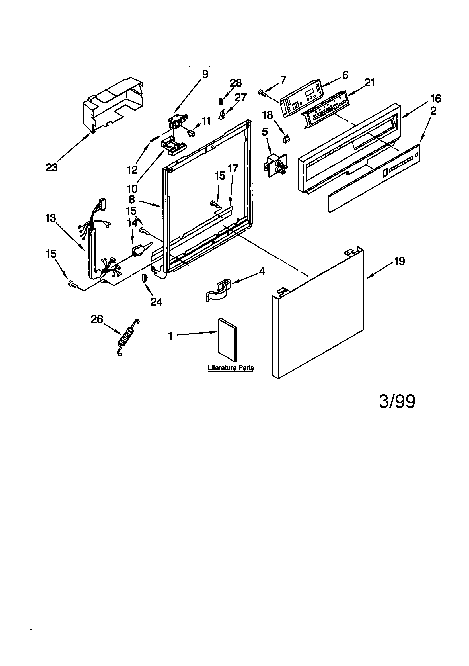 Kenmore 66516831793 frame and console diagram