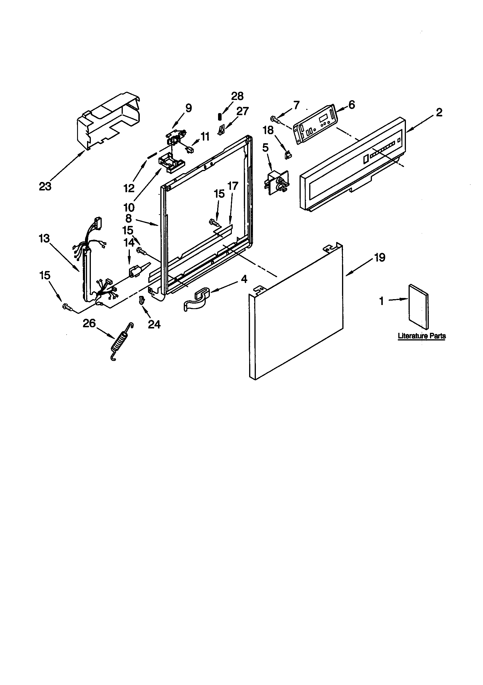 Kenmore 66516805891 frame and console diagram