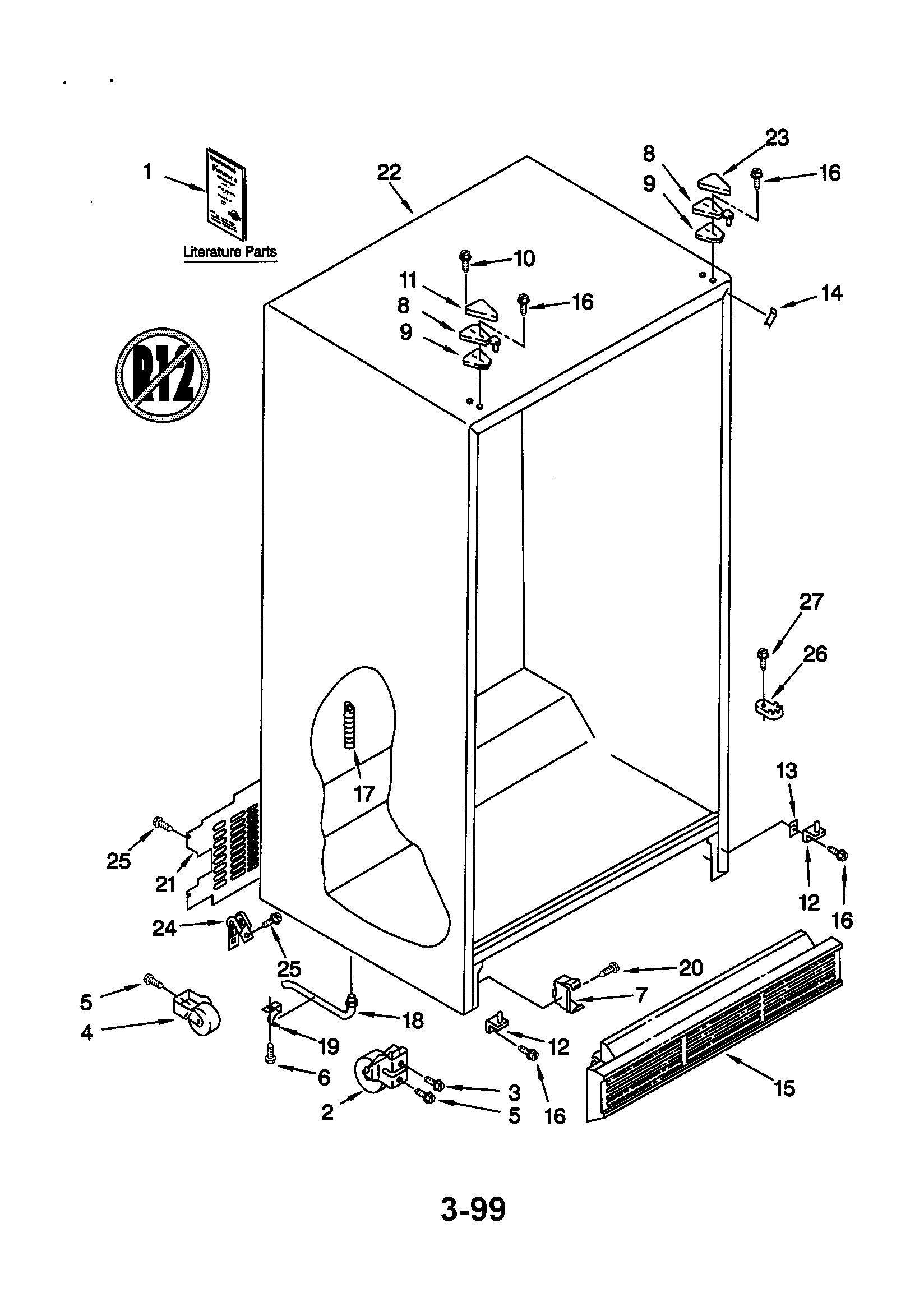 Kenmore 10659042991 cabinet diagram