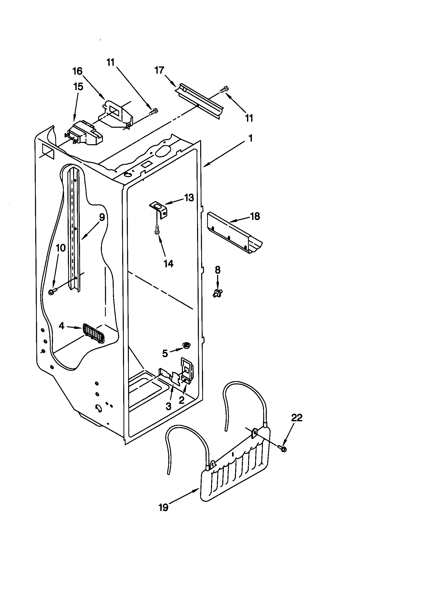 Kenmore 10659042991 refrigerator liner diagram