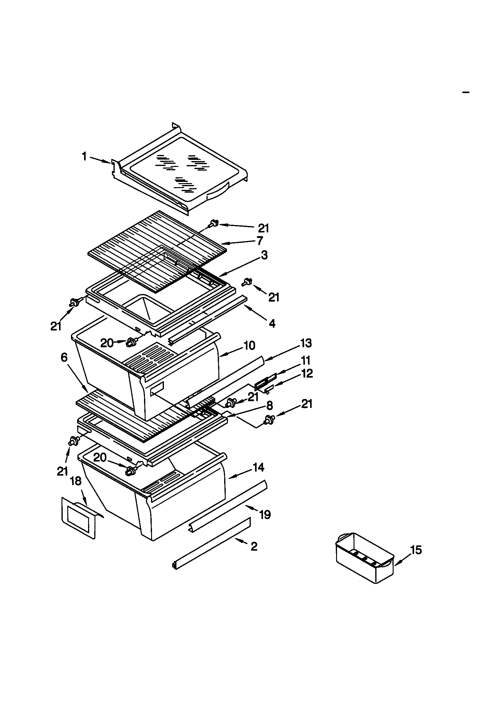 Kenmore 10659042991 refrigerator shelf diagram