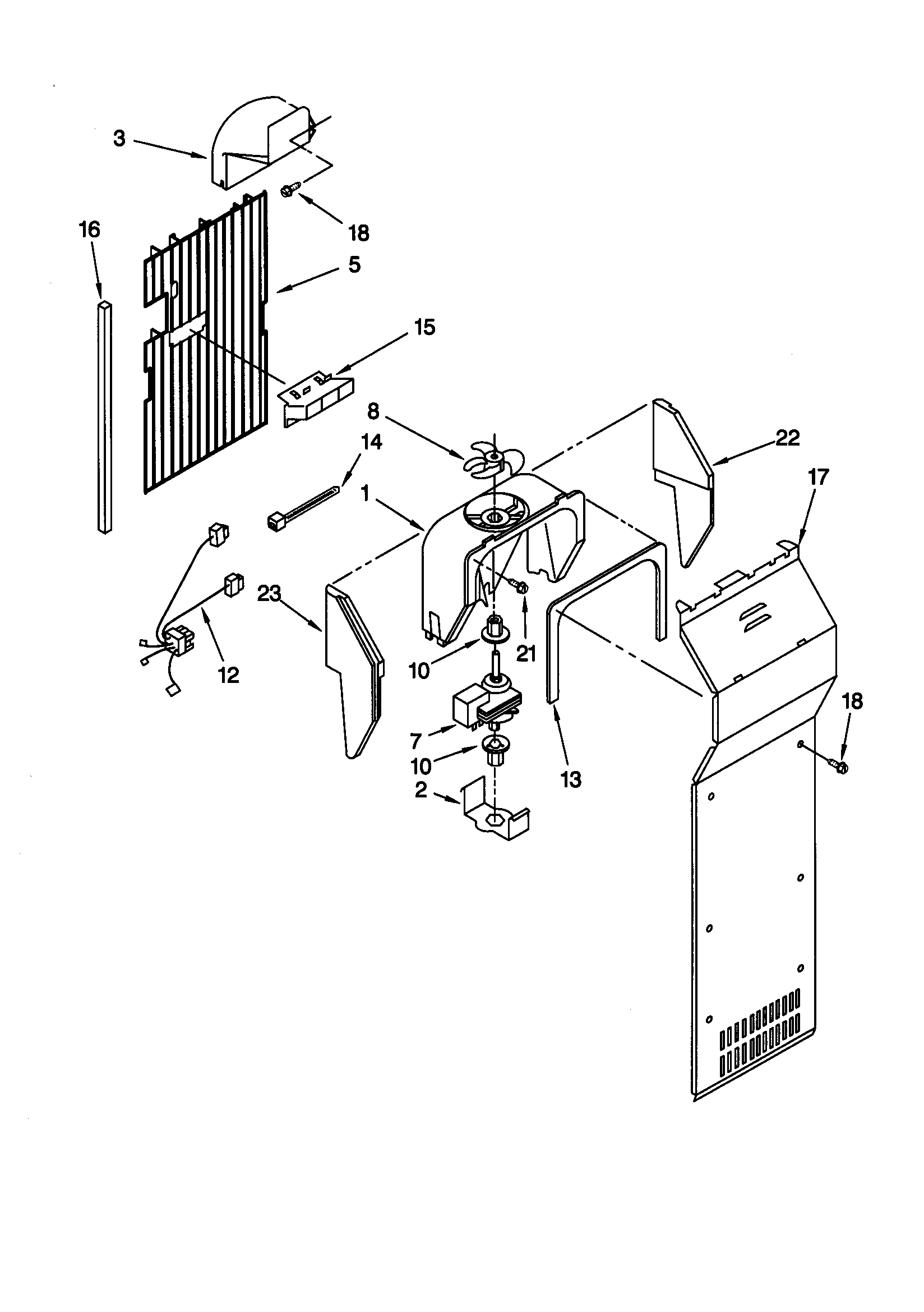 Kenmore 10658582892 air flow diagram