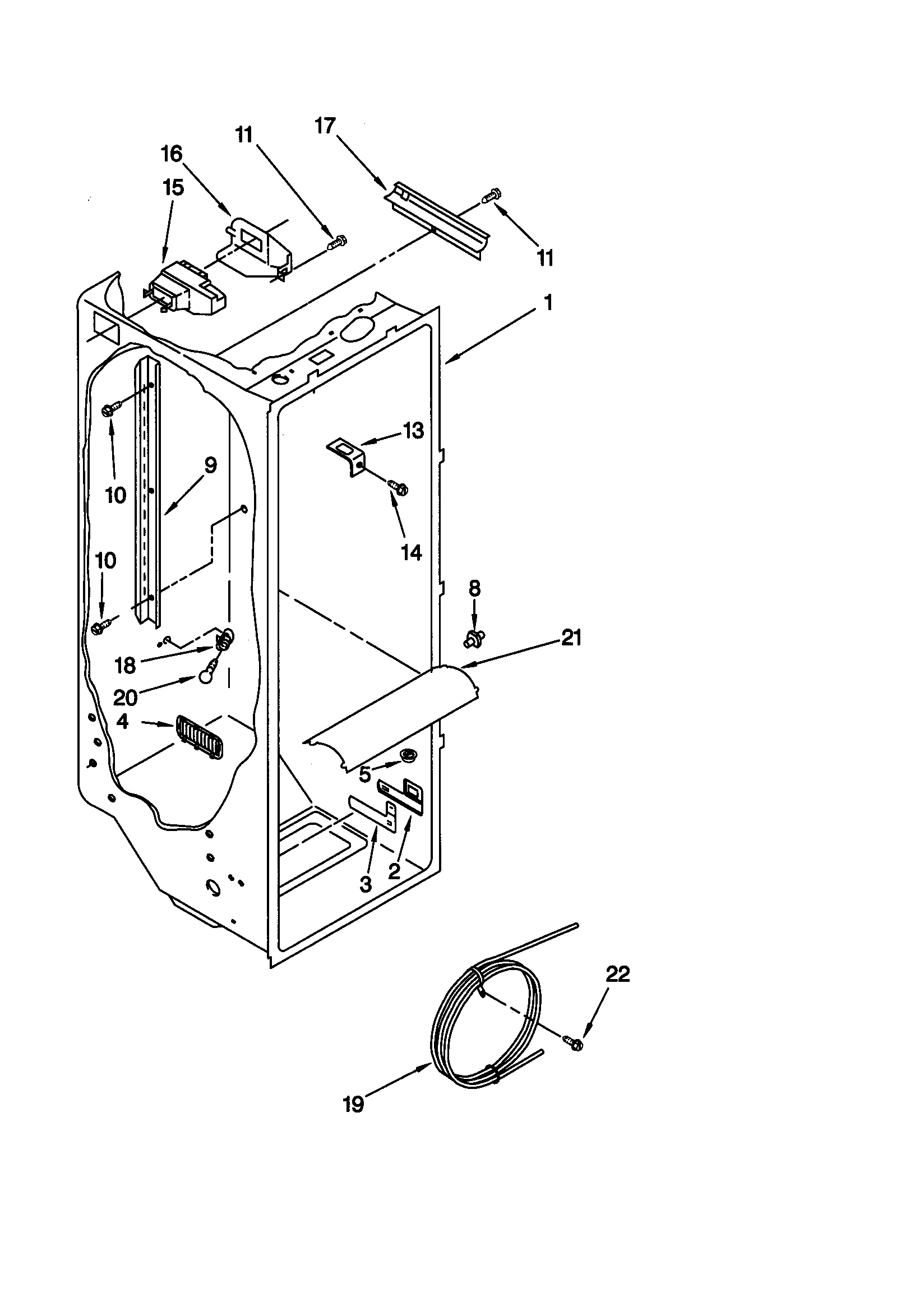 Kenmore 10658787892 refrigerator liner diagram