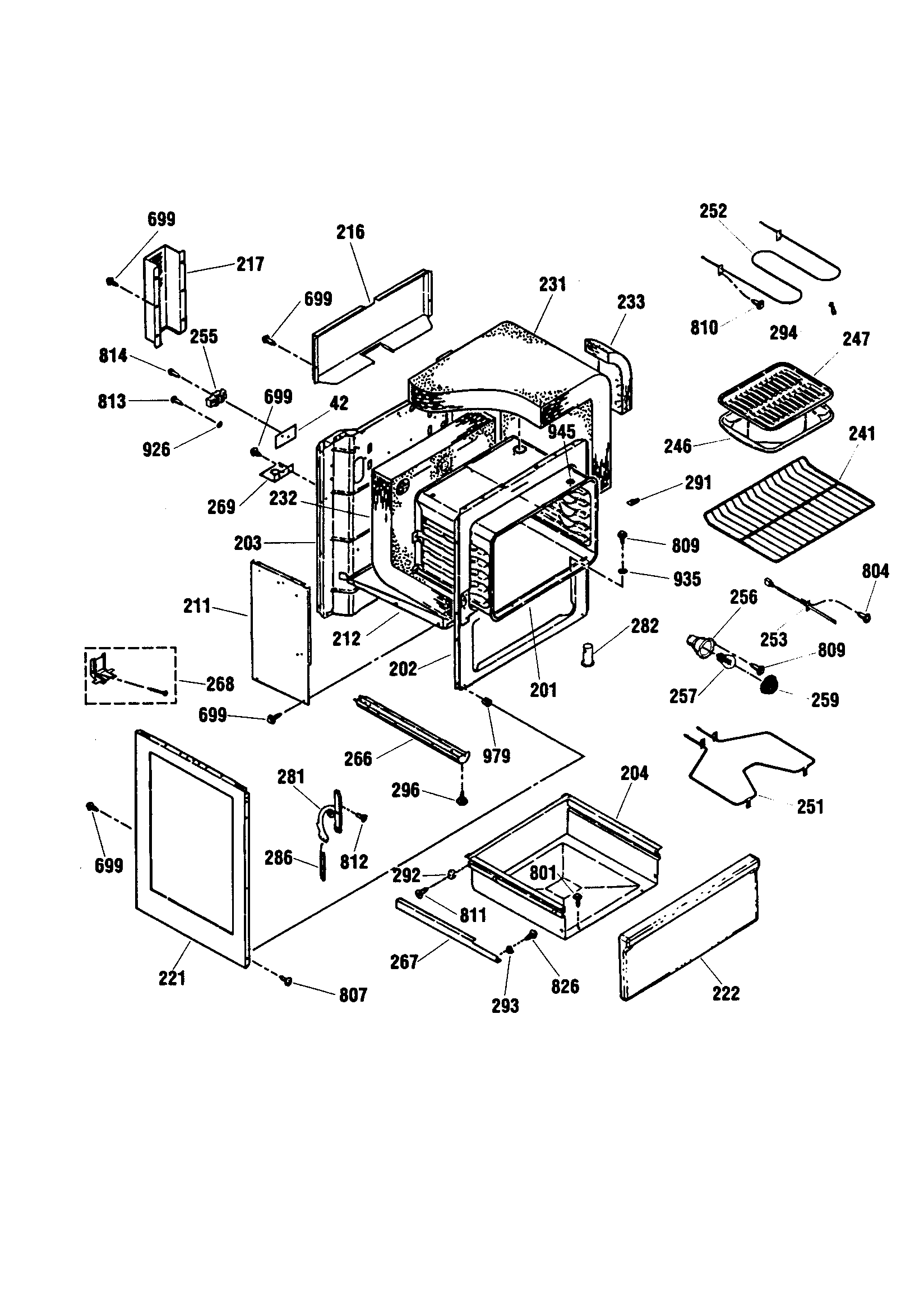Kenmore 91192495890 body section diagram
