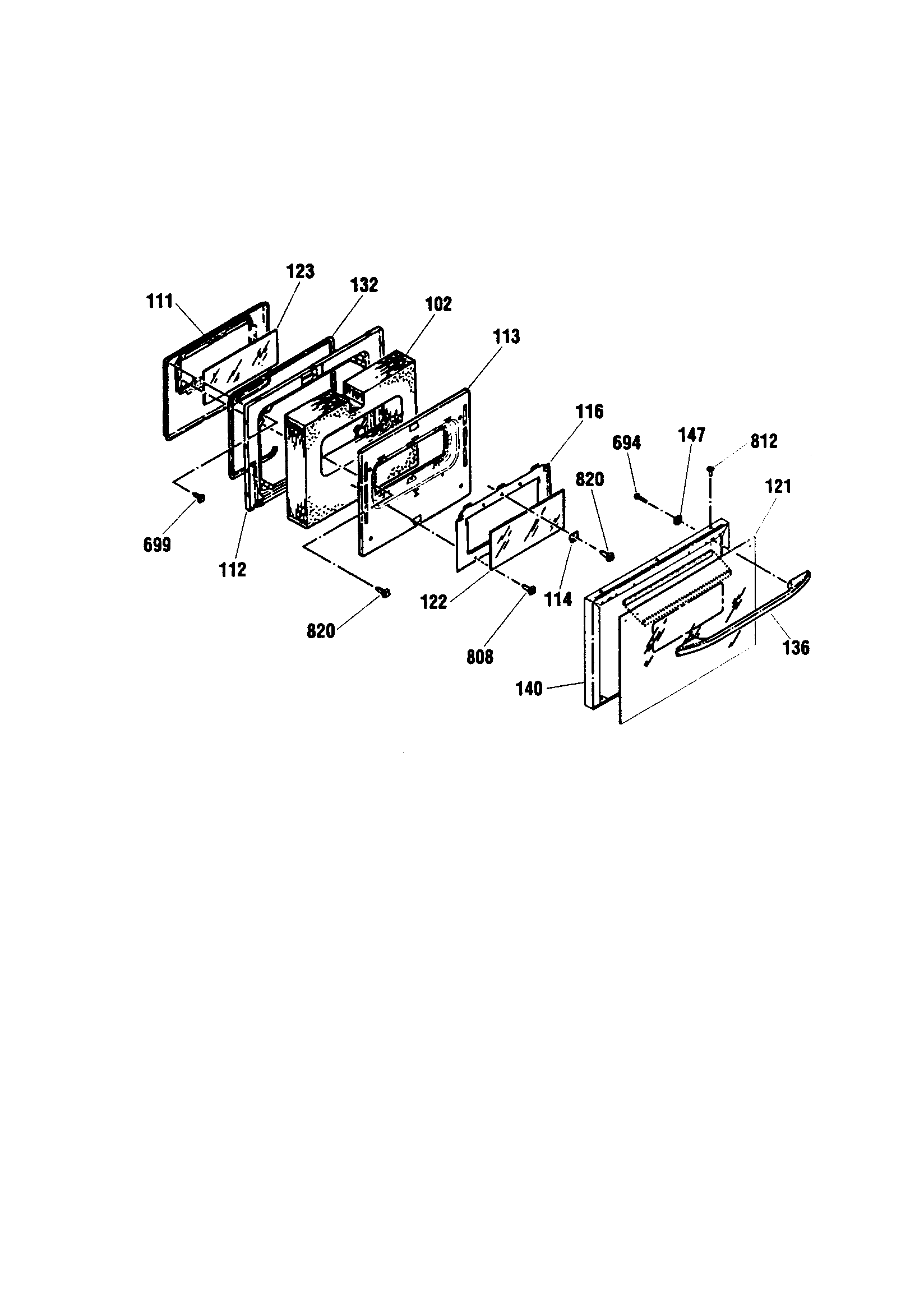 Kenmore 91192495890 door section diagram