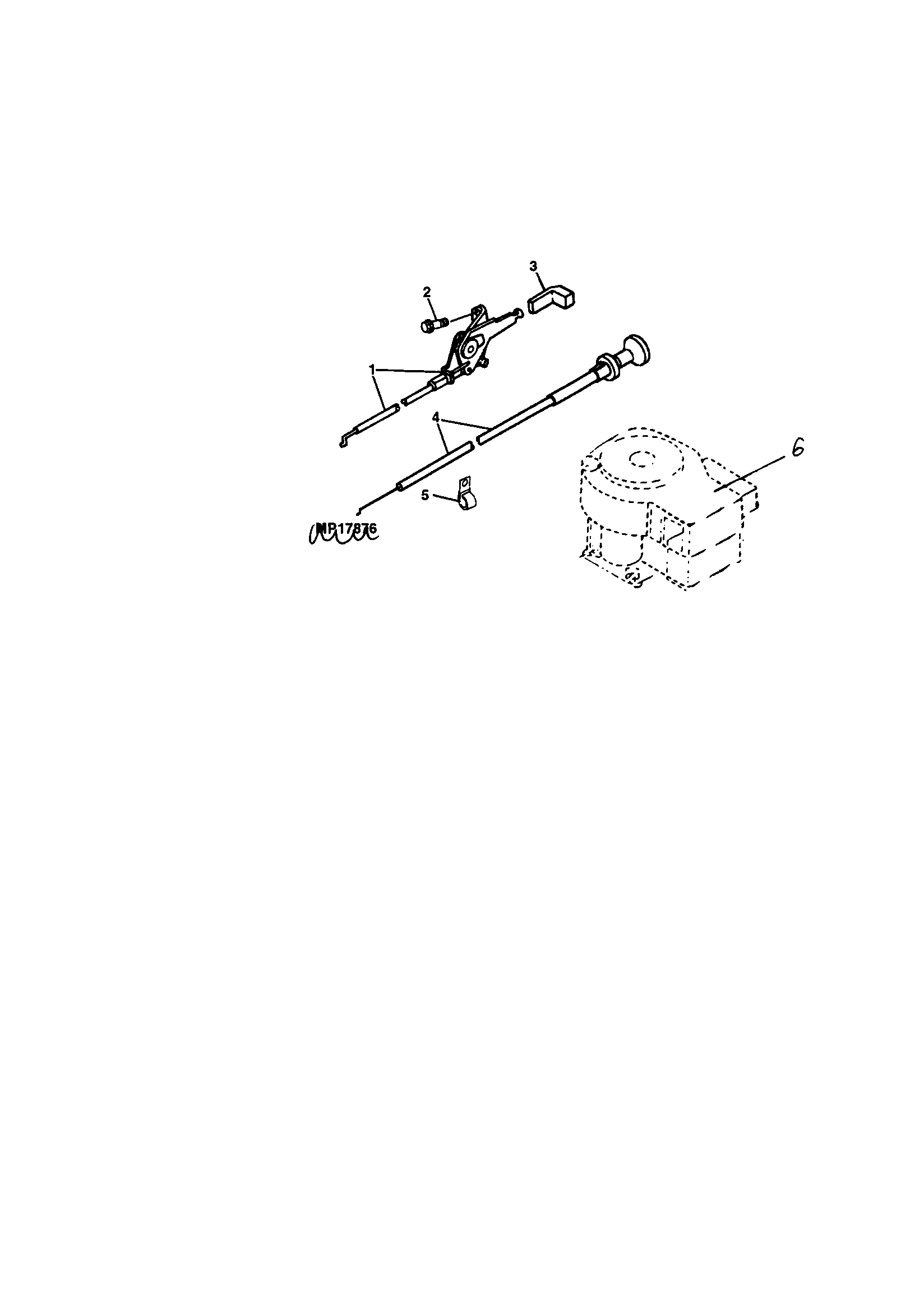 Sabre M02048HXXXXXX throttle and choke controls diagram