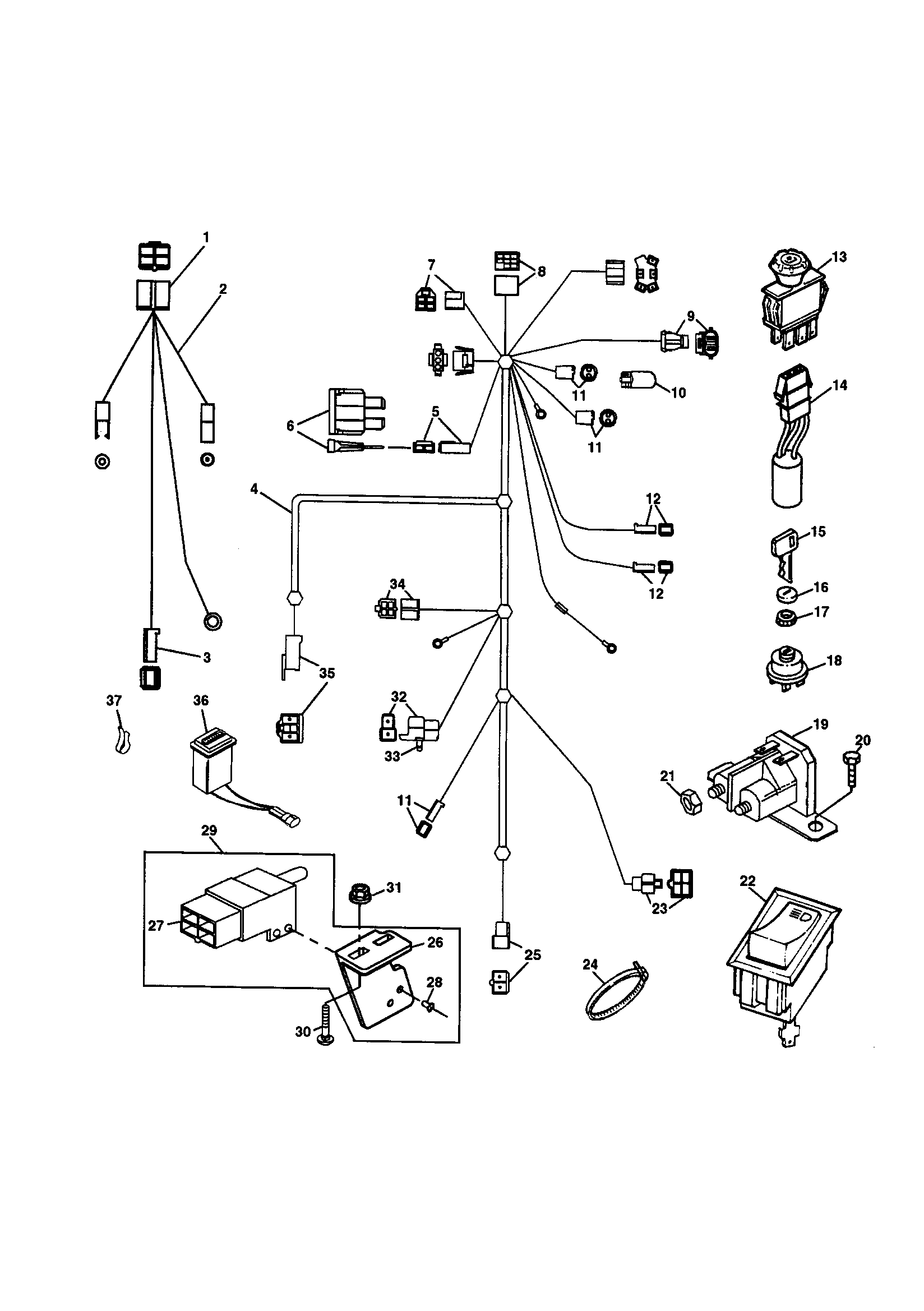 Sabre M02048HXXXXXX wiring harness diagram