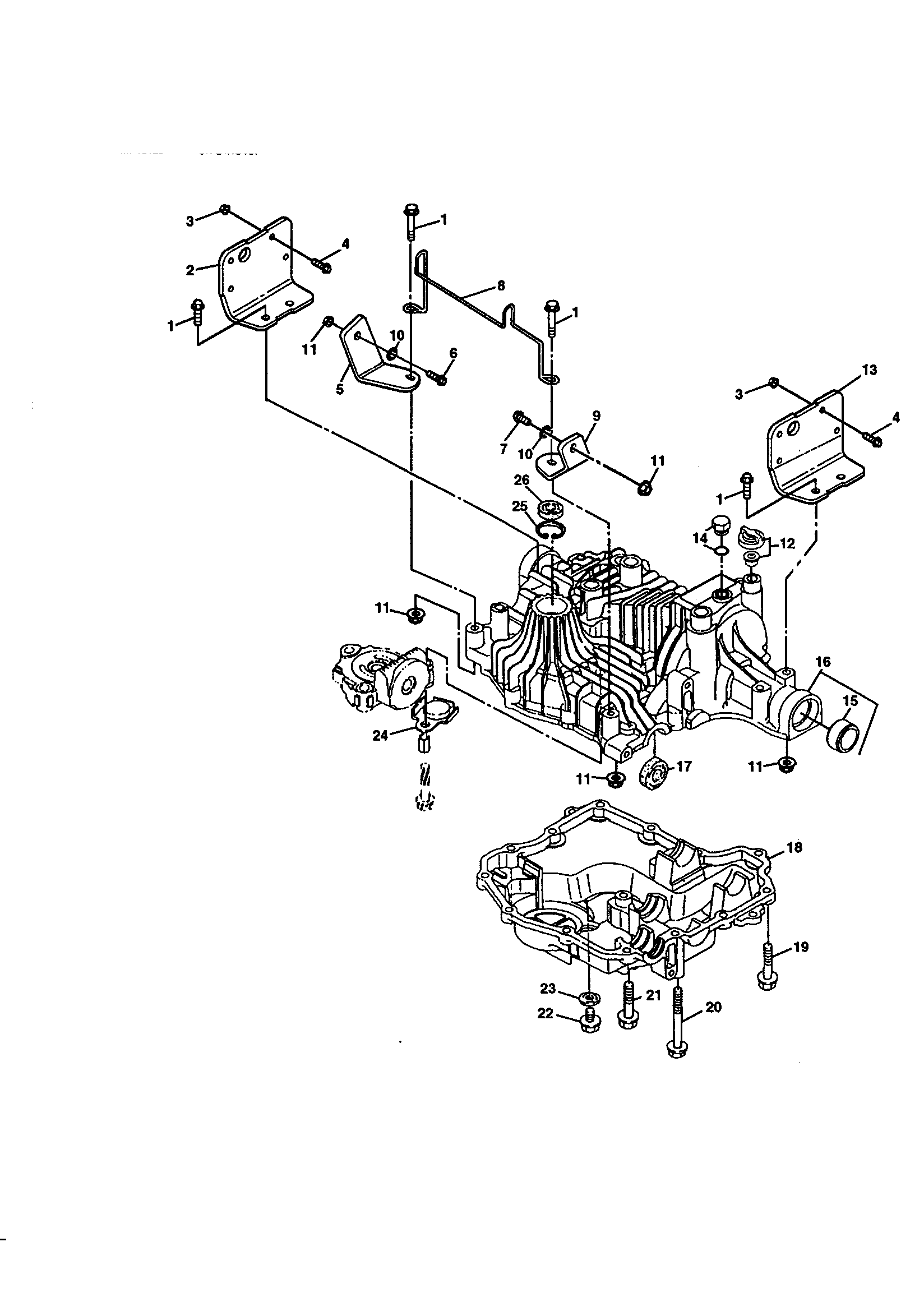 Sabre M02048HXXXXXX transaxle case diagram