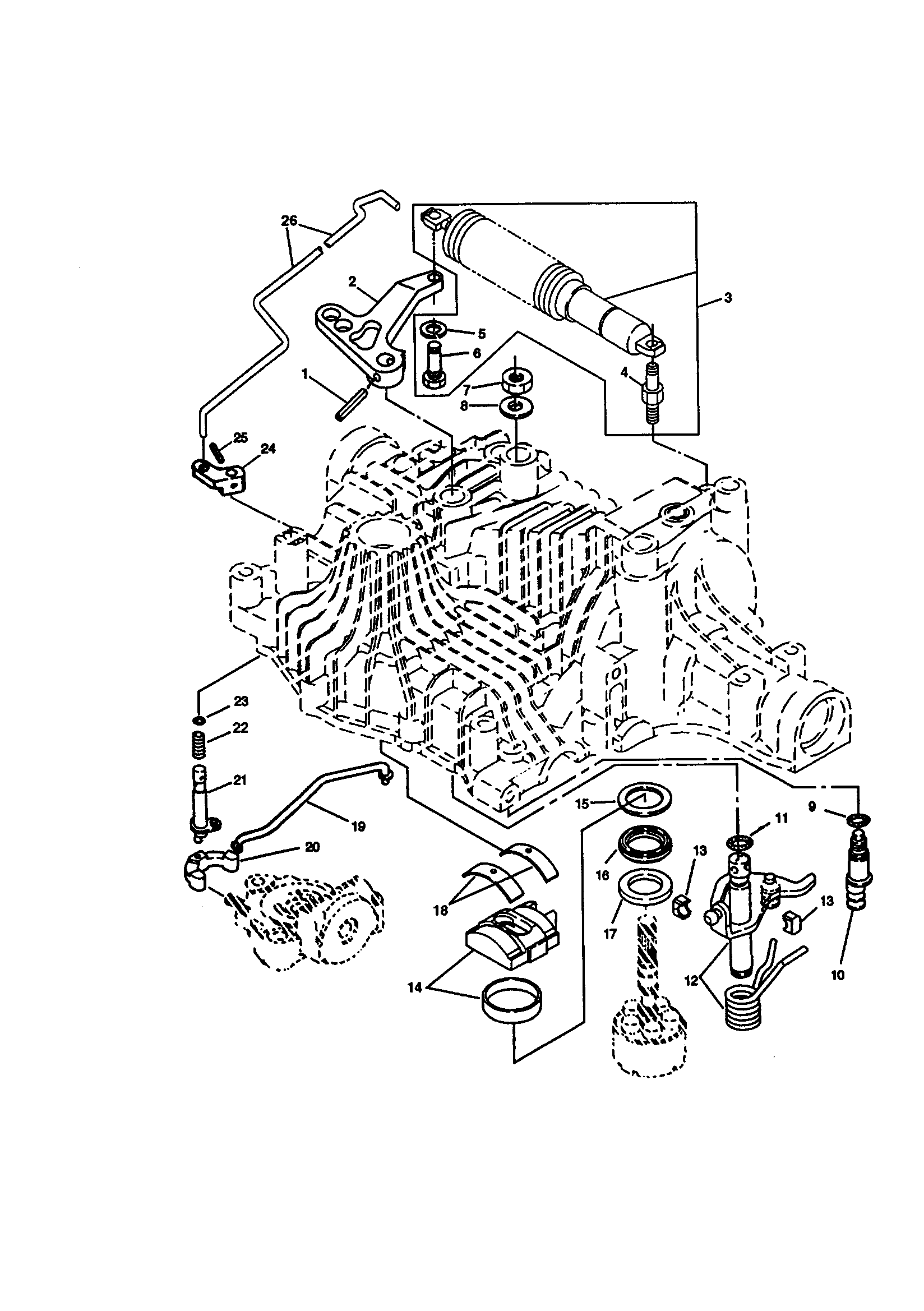 Sabre M02048HXXXXXX transaxle control shaft diagram