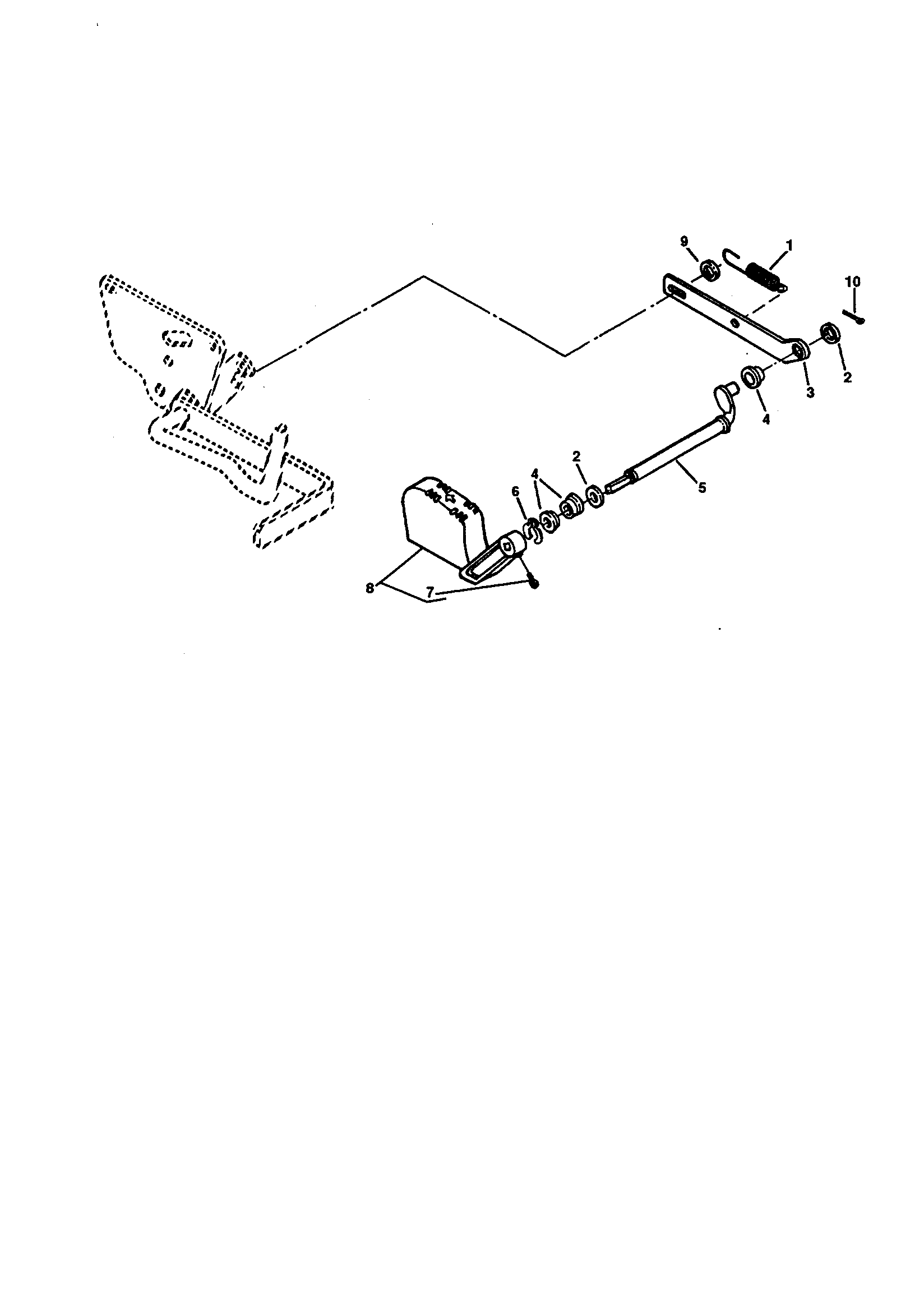 Sabre M02048HXXXXXX reverse pedal linkage diagram
