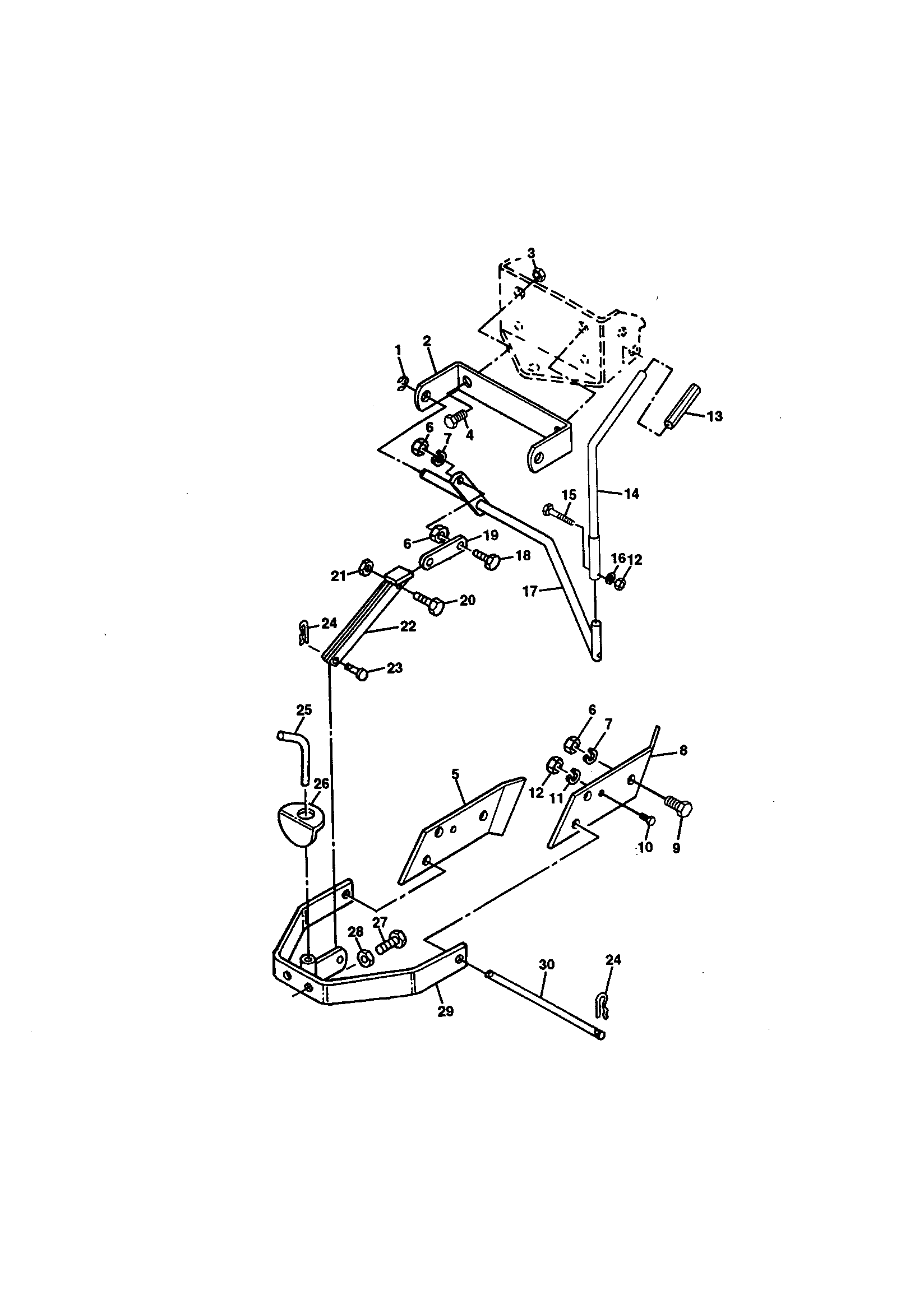 Sabre M02048HXXXXXX integral hitch diagram