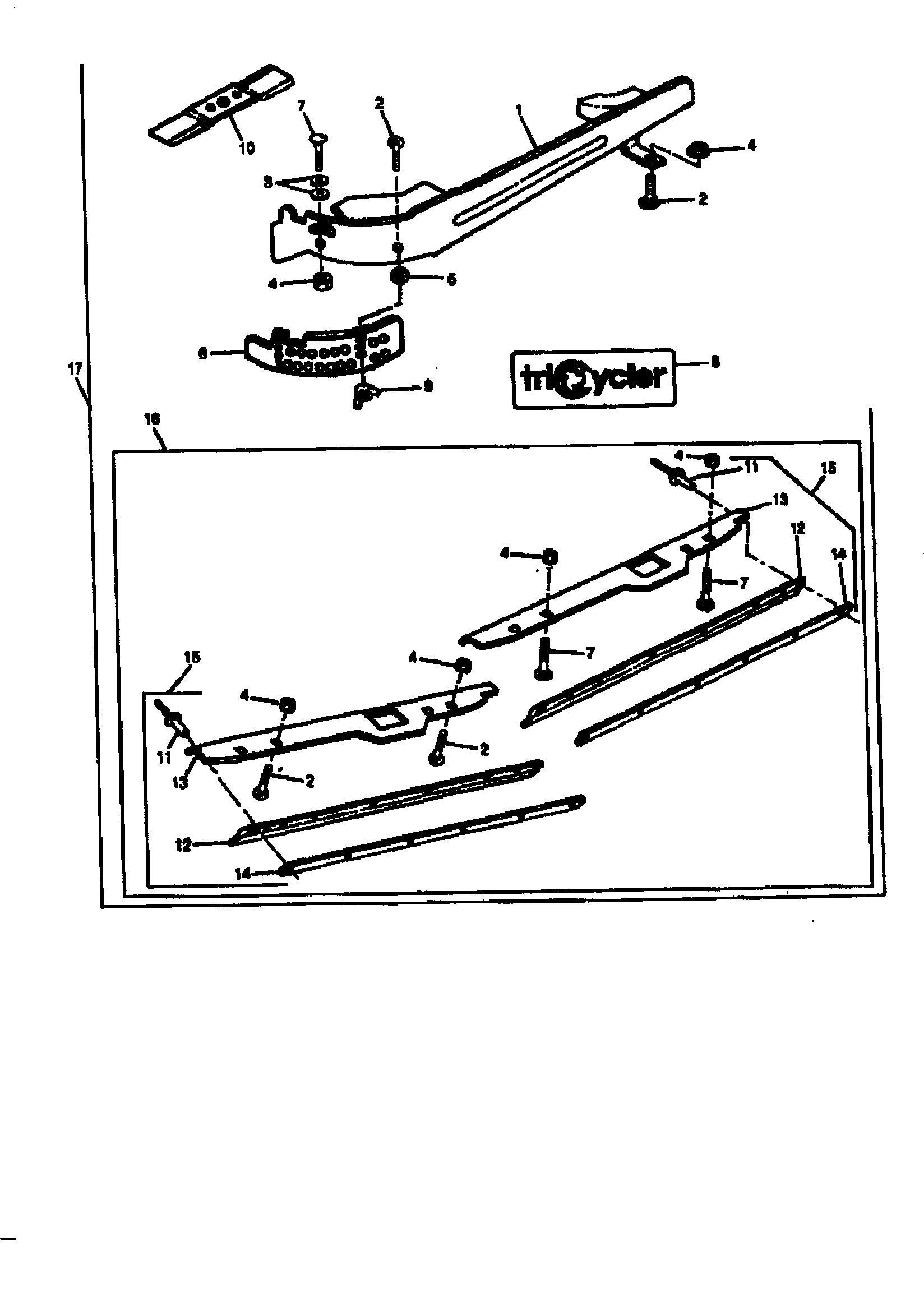 Sabre M02048HXXXXXX mulch kit diagram