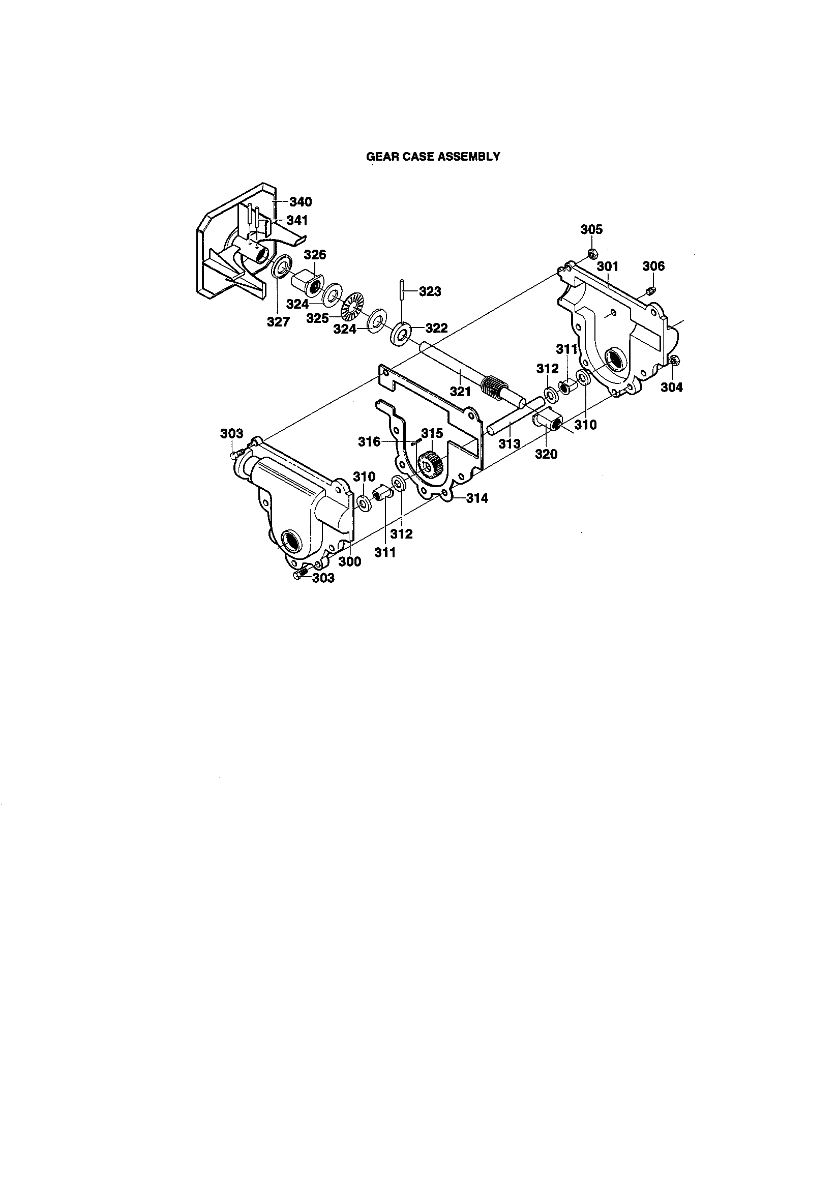 Murray 622504X8 gear case assembly diagram