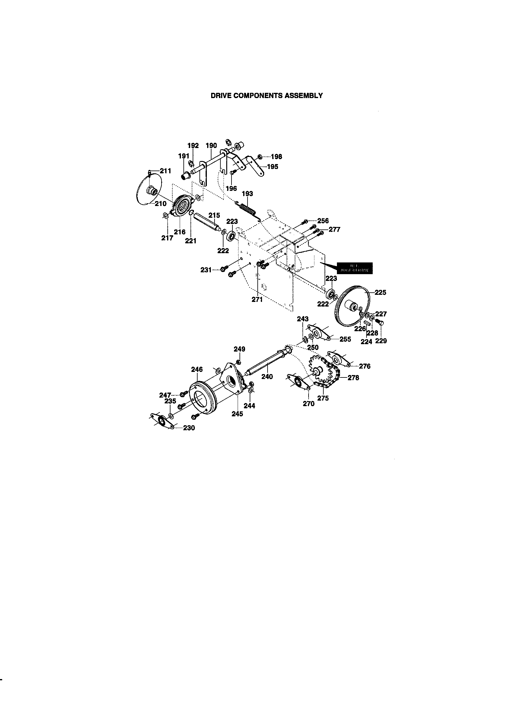 Murray 622504X8 drive components assembly diagram